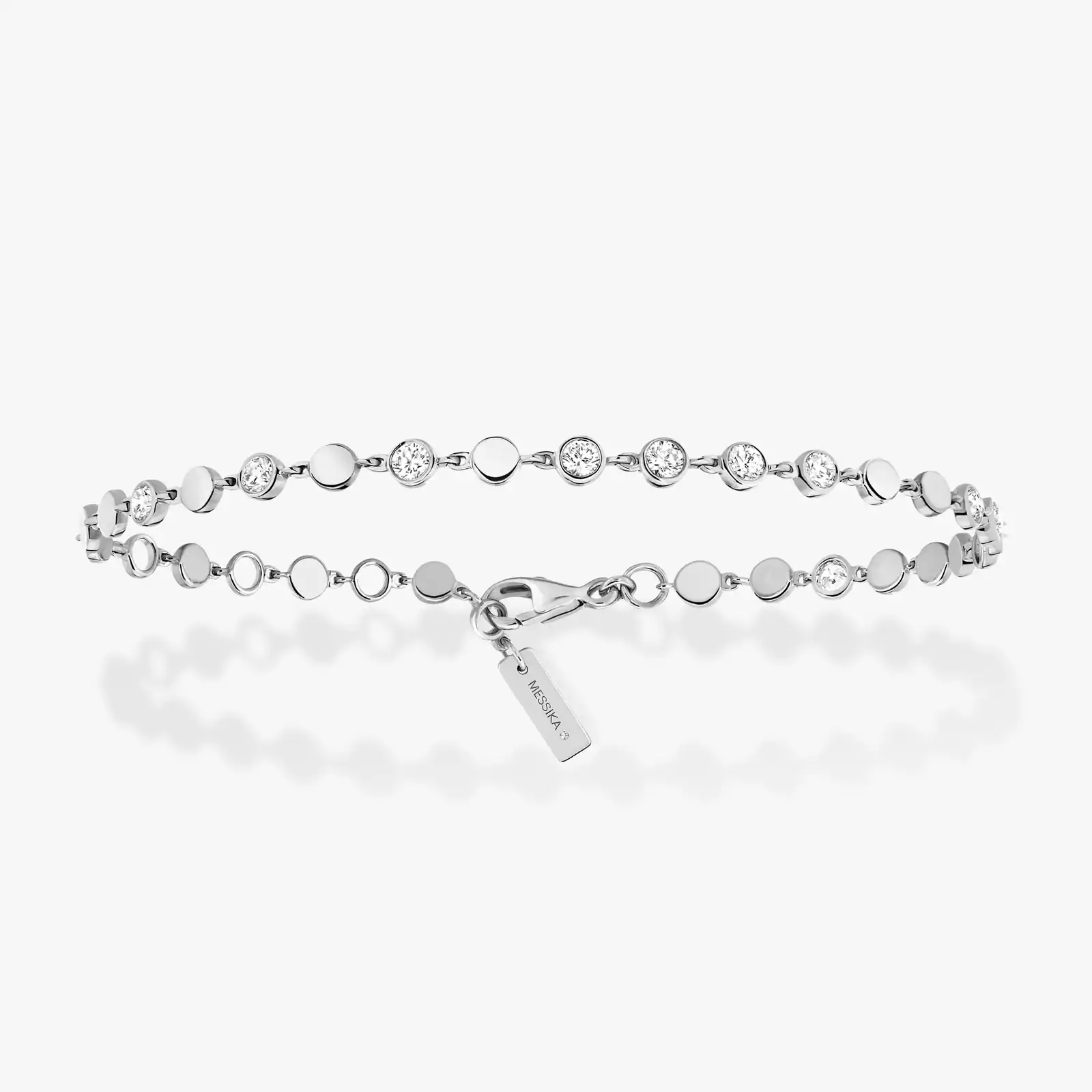 Bracelet Femme Or Blanc Diamant Bracelet D-Vibes PM 12350-WG