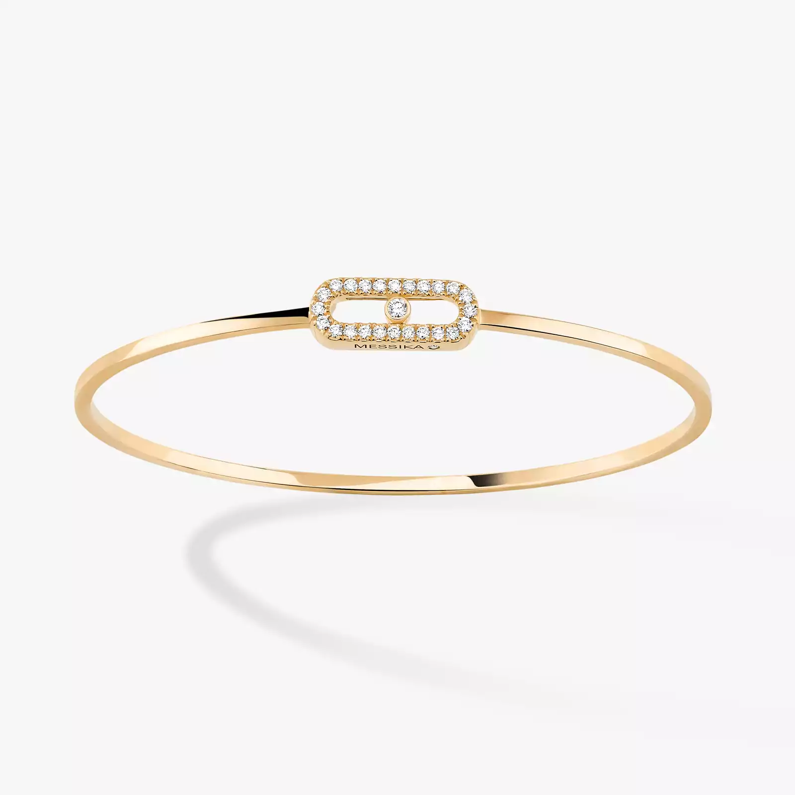 Move Uno Pavé Flex Bangle Yellow Gold For Her Diamond Bracelet 11134-YG
