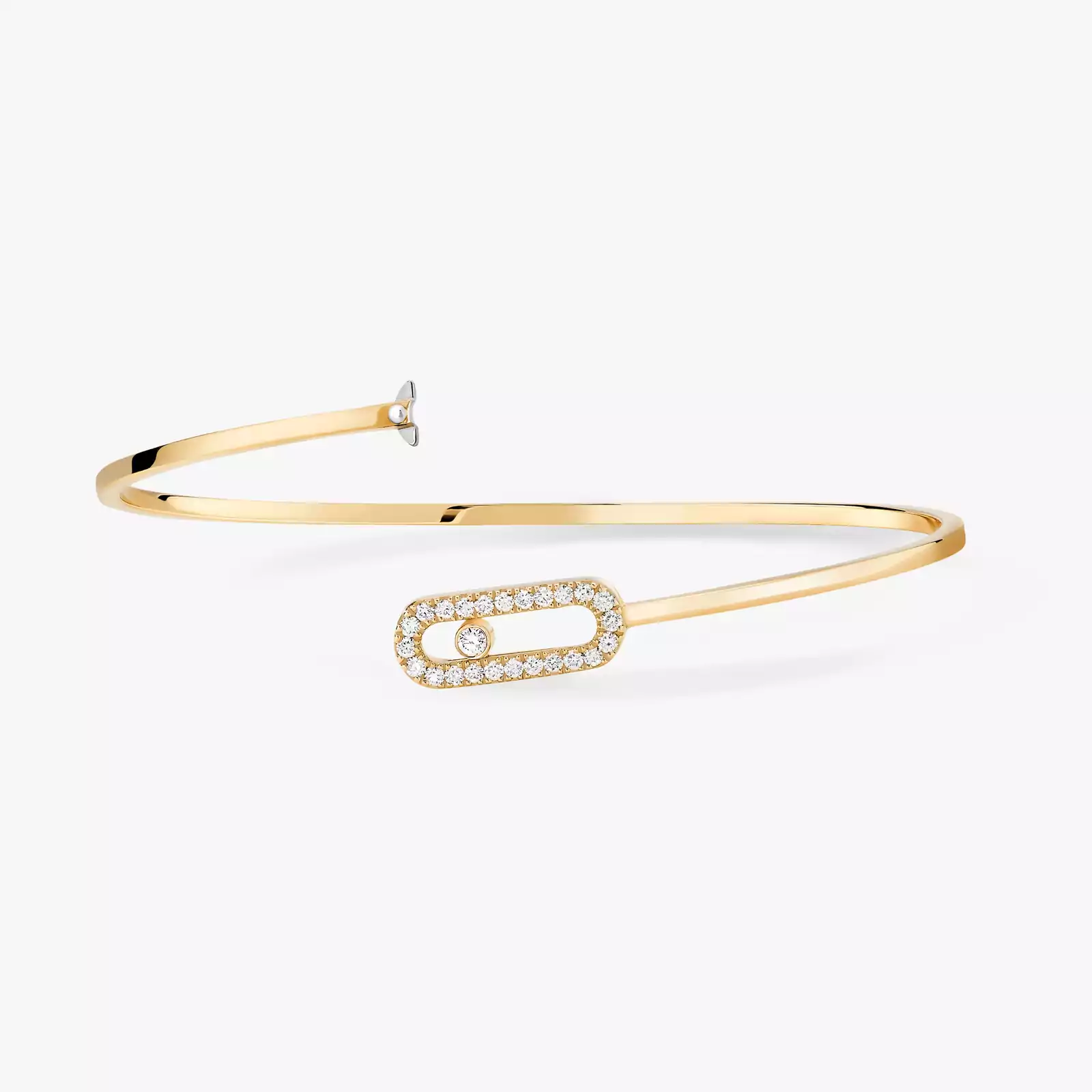 Move Uno Pavé Flex Bangle Yellow Gold For Her Diamond Bracelet 11134-YG