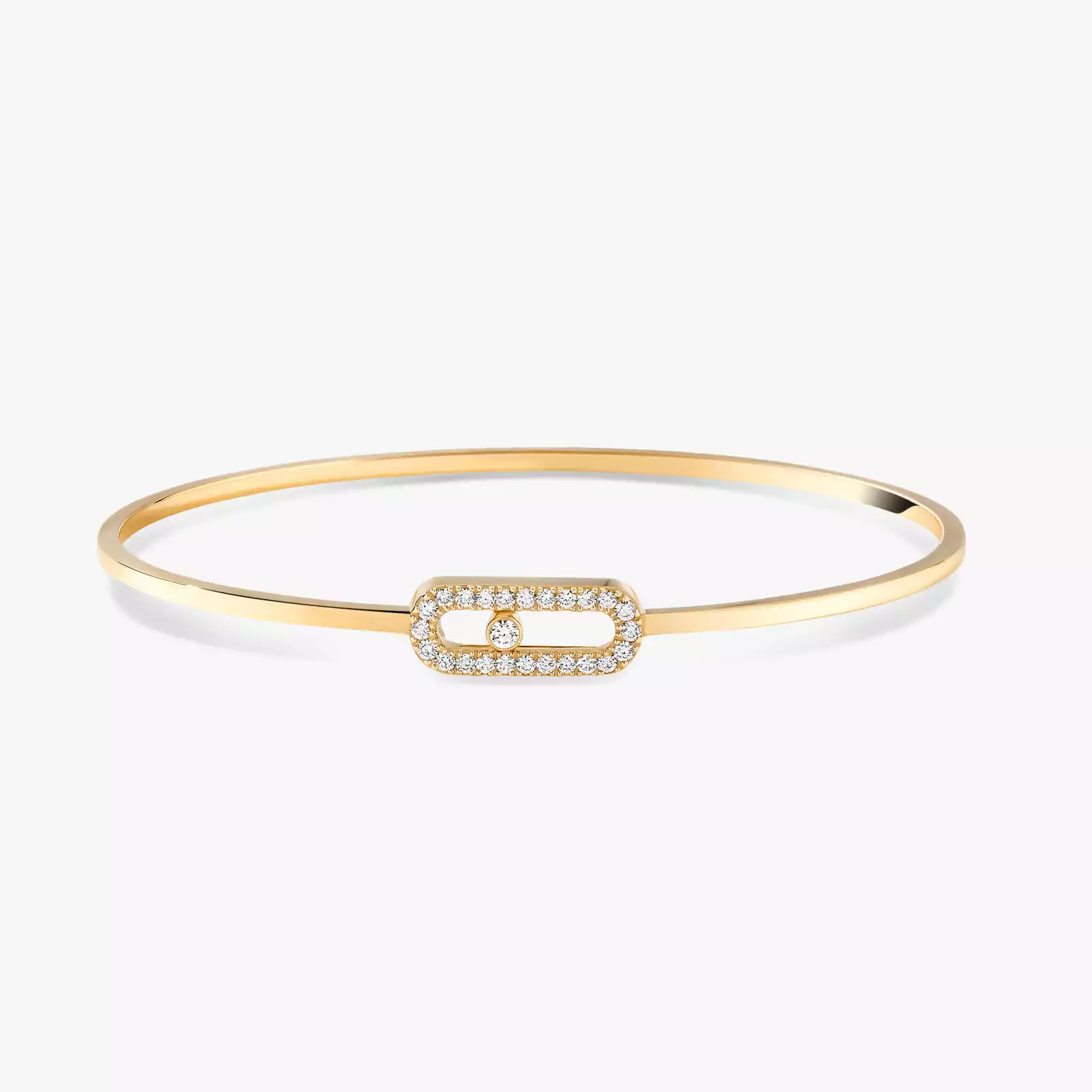 Move Uno Pavé Flex Bangle Yellow Gold For Her Diamond Bracelet 11134-YG