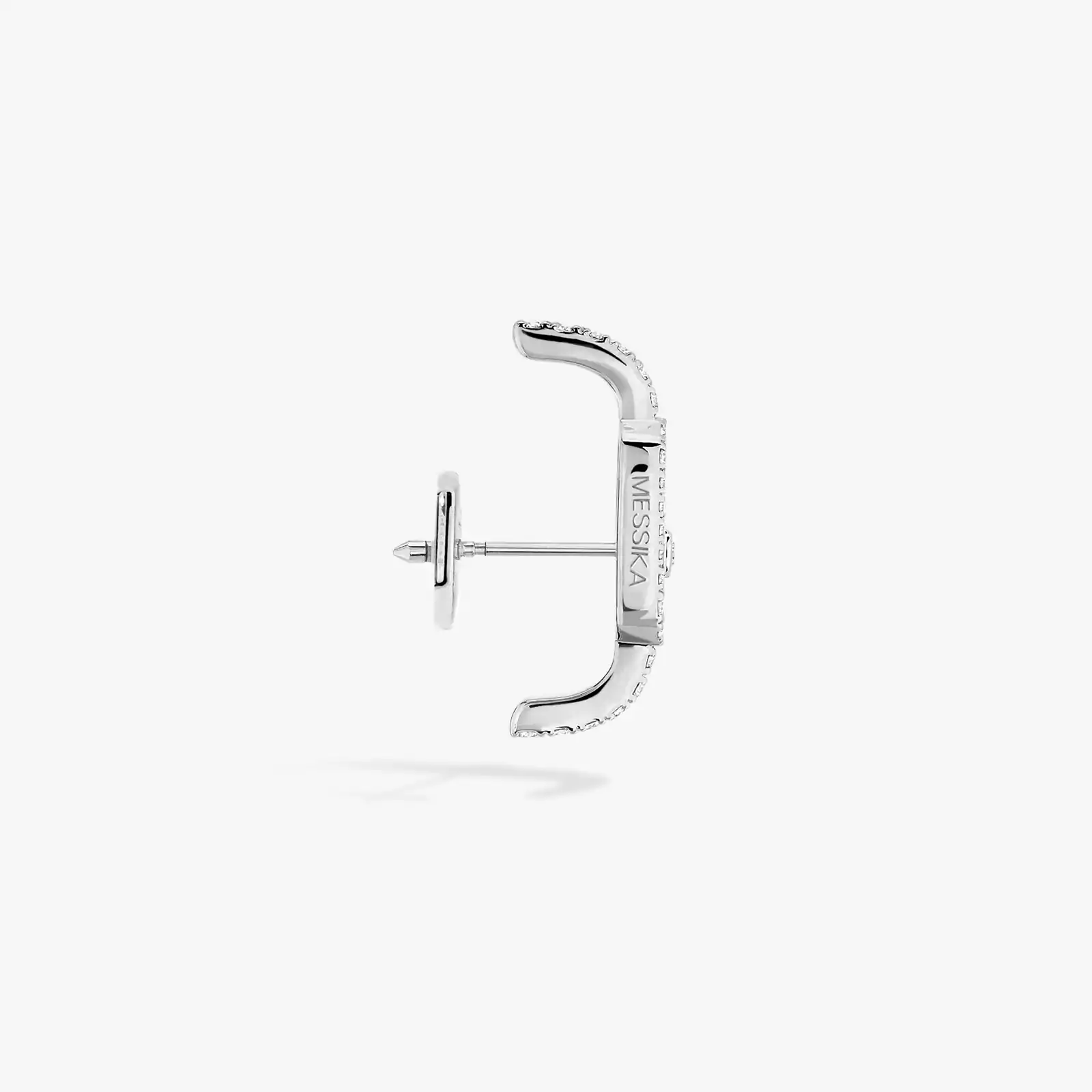 Move Uno Pavé Mono Earring White Gold For Her Diamond Earrings 10007-WG