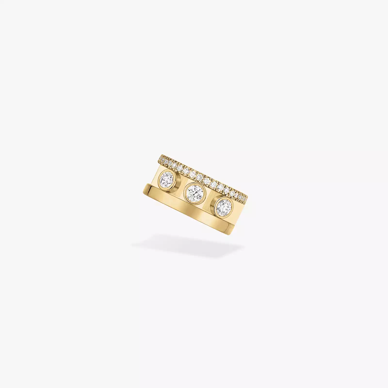 Boucles d'oreilles Femme Or Jaune Diamant Clip d'oreille Move Romane 10120-YG