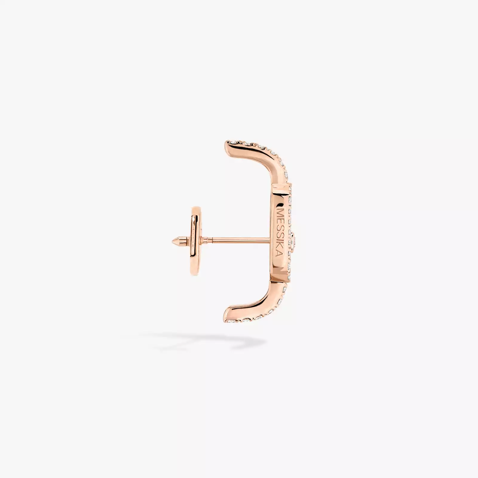 Move Uno Pavé Mono Earring Pink Gold For Her Diamond Earrings 10007-PG