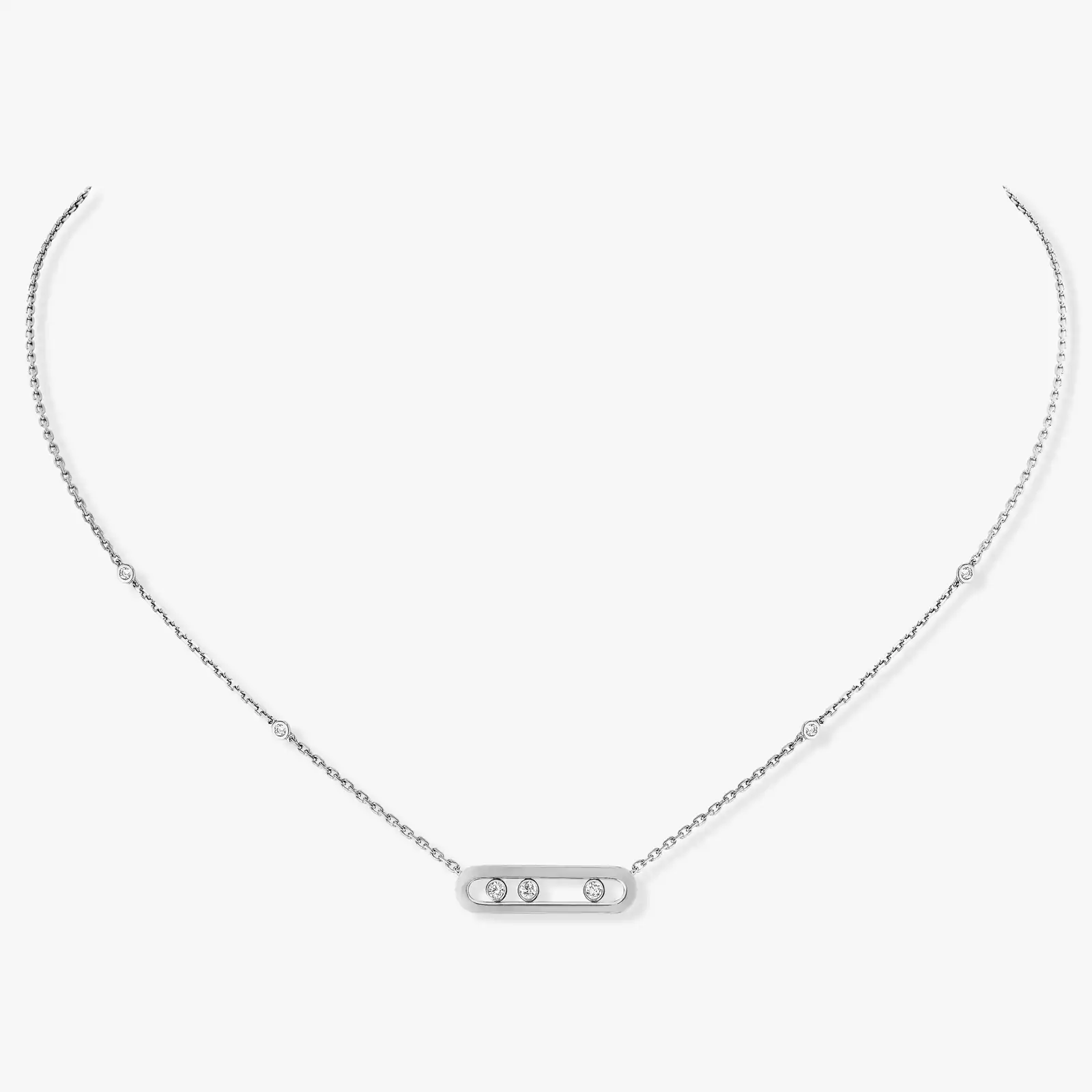 Baby Move White Gold For Her Diamond Necklace 04323-WG