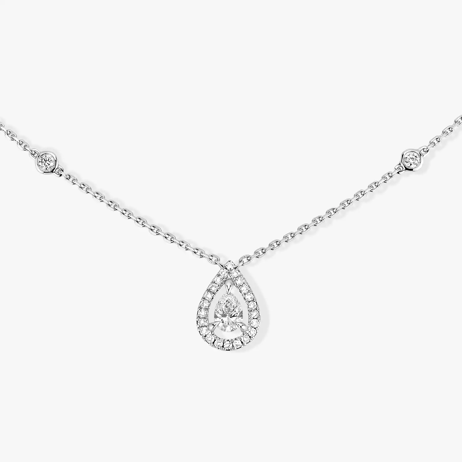 Joy Pear Diamond 0.25ct White Gold For Her Diamond Necklace 05224-WG