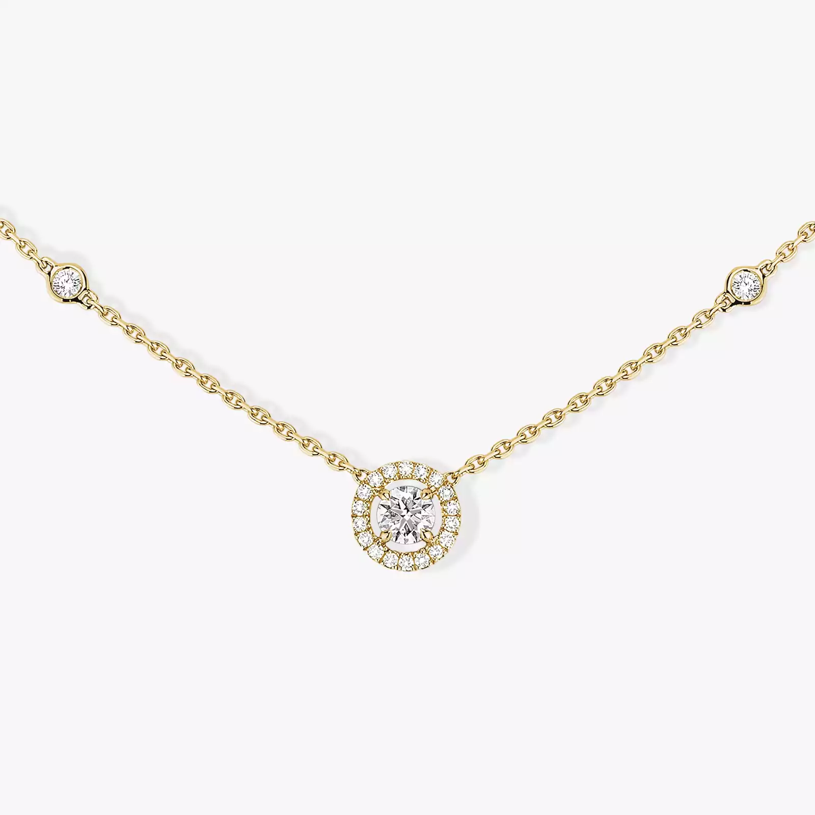 Collier Femme Or Jaune Diamond Joy Diamant Rond 0,20ct 04281-YG