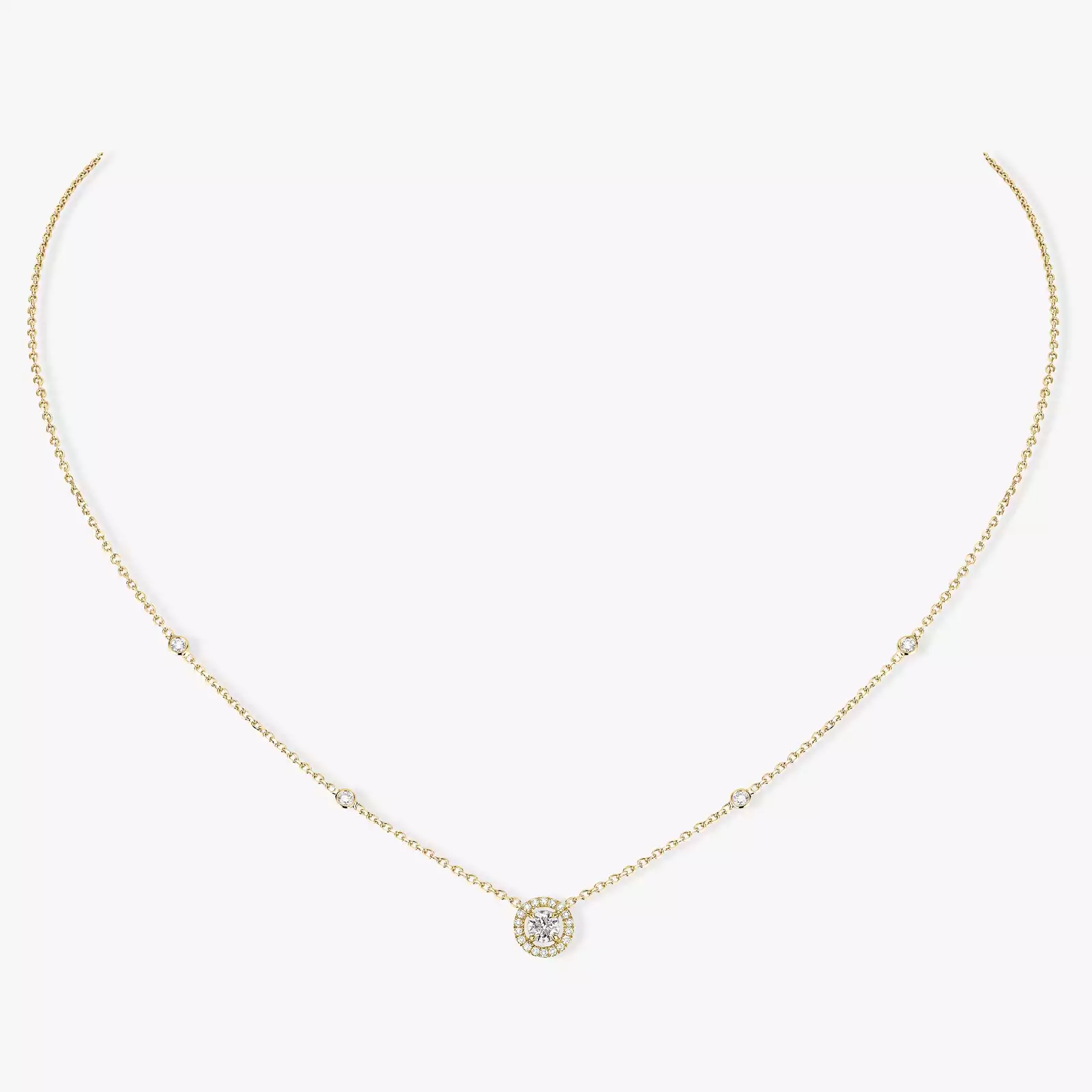 Collier Femme Or Jaune Diamond Joy Diamant Rond 0,20ct 04281-YG