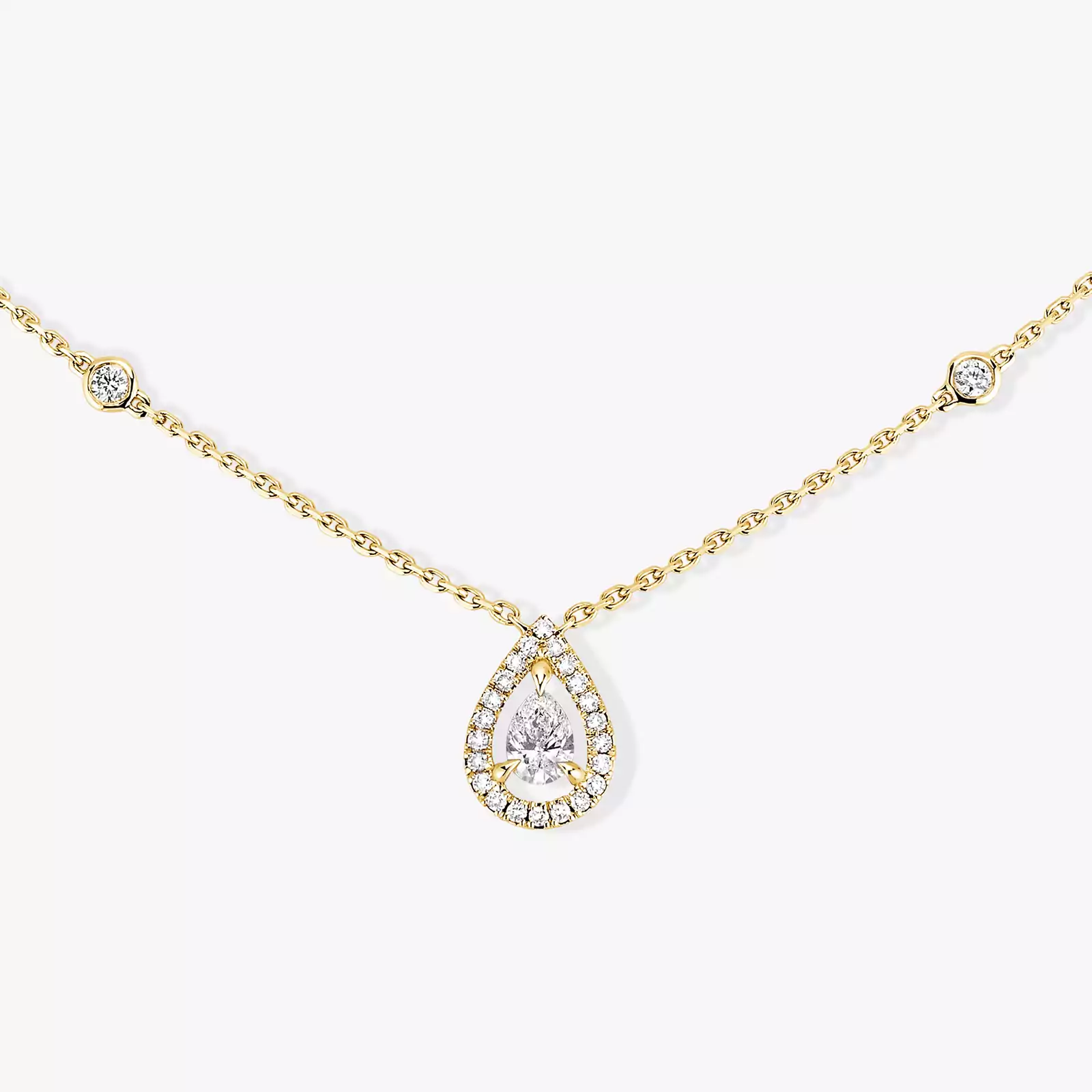 Collier Femme Or Jaune Diamant Joy Diamant Poire 0,25ct 05224-YG
