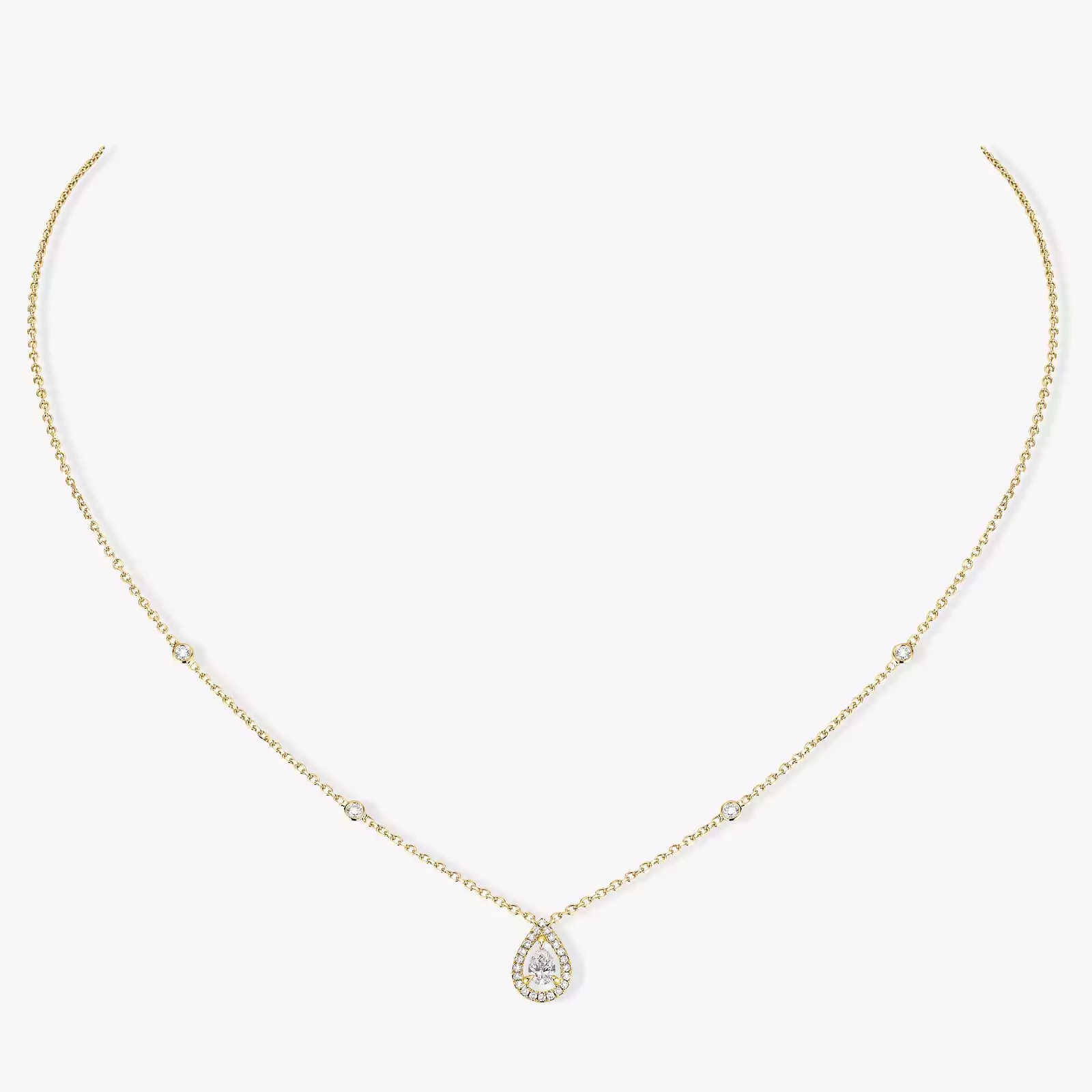Collier Femme Or Jaune Diamant Joy Diamant Poire 0,25ct 05224-YG
