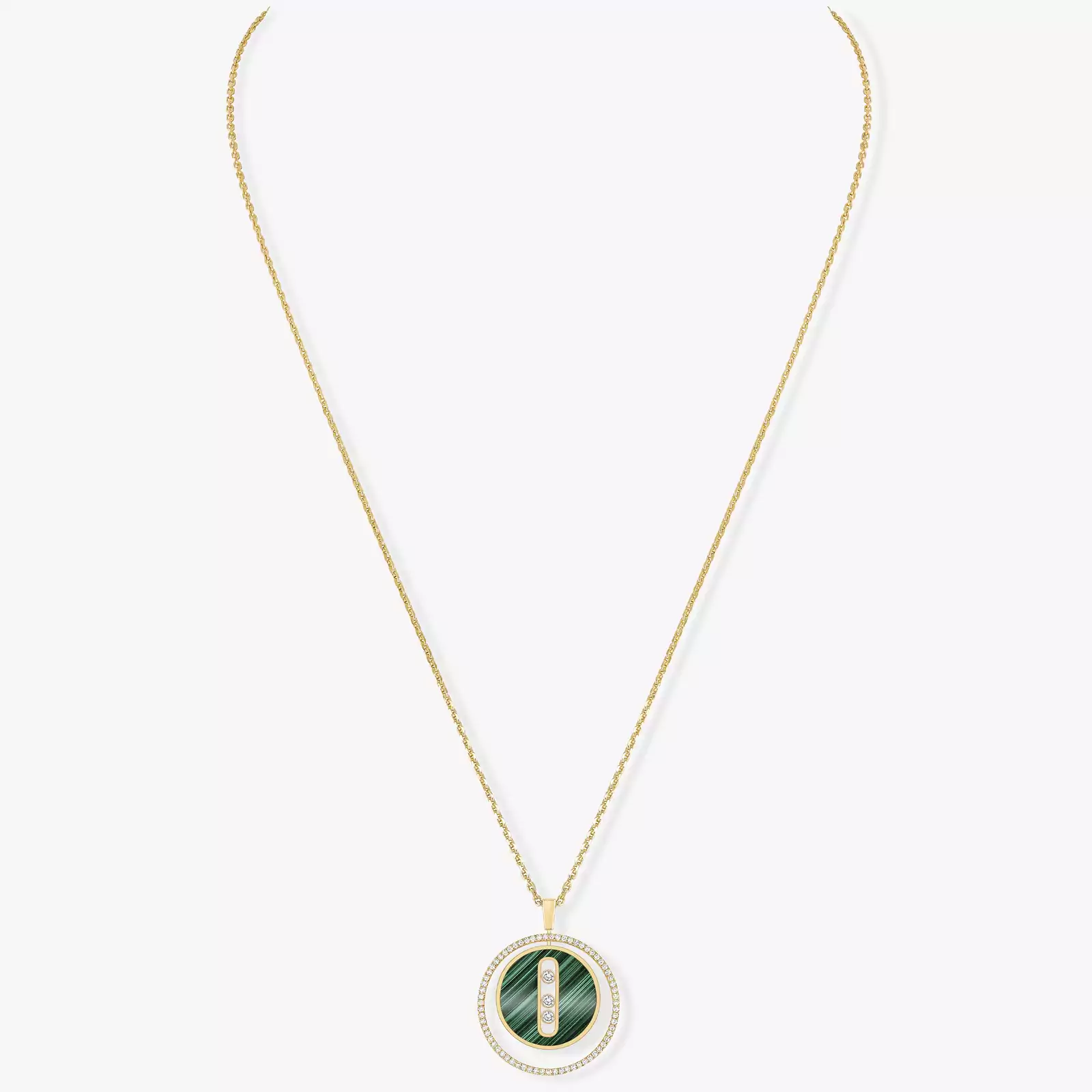 Malachite Lucky Move MM Yellow Gold For Her Diamond Necklace 10840-YG