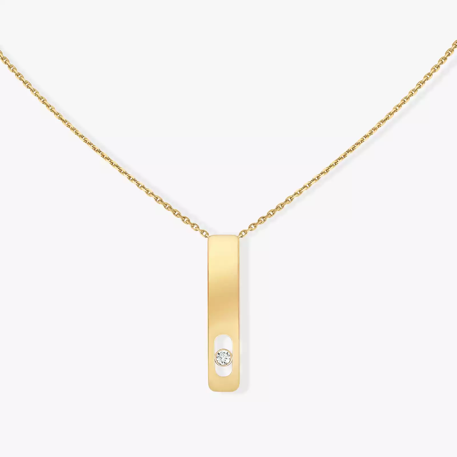 Yellow Gold Diamond Necklace My First Diamond Messika 07498 YG