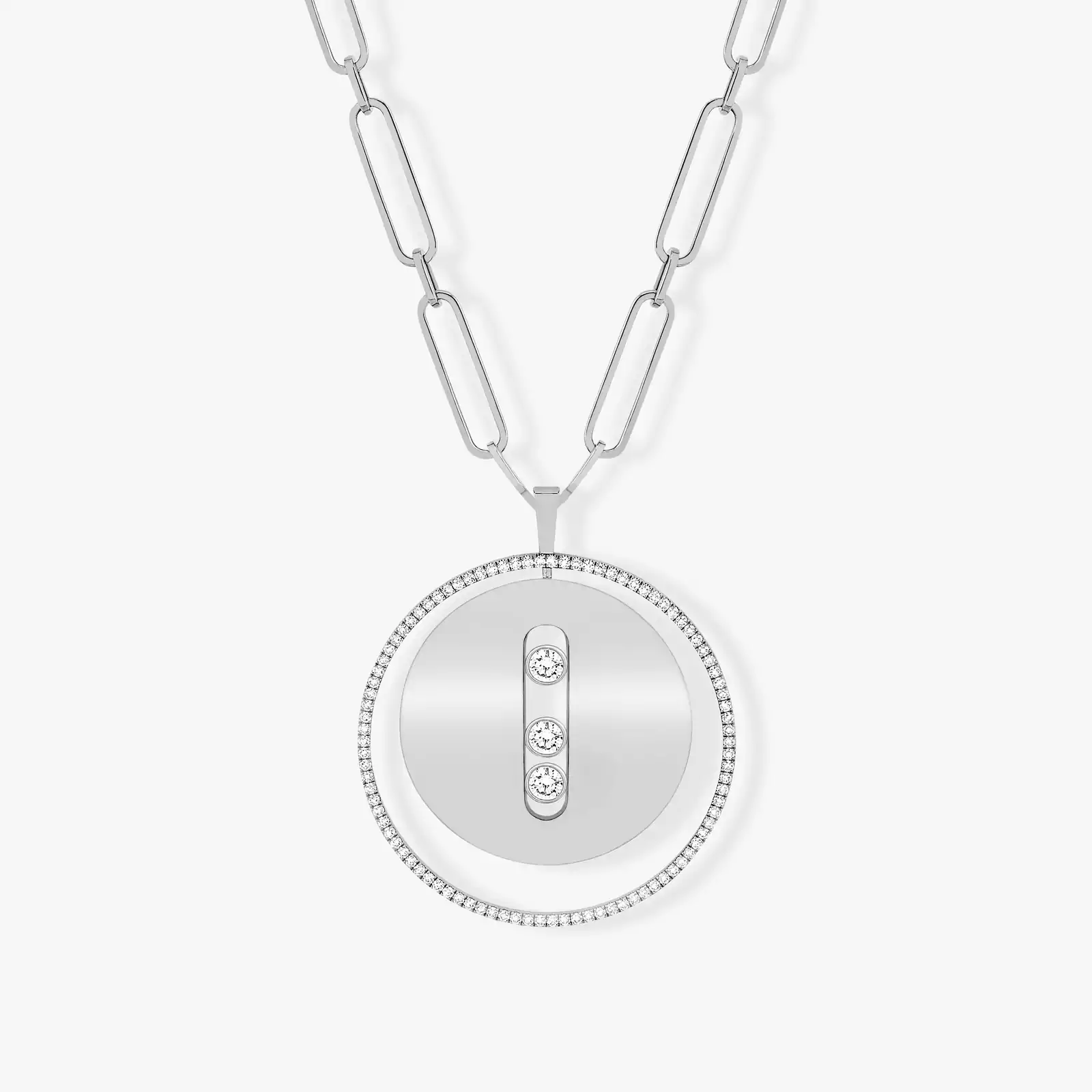 Collier Femme Or Blanc Diamond Sautoir Lucky Move GM 10126-WG