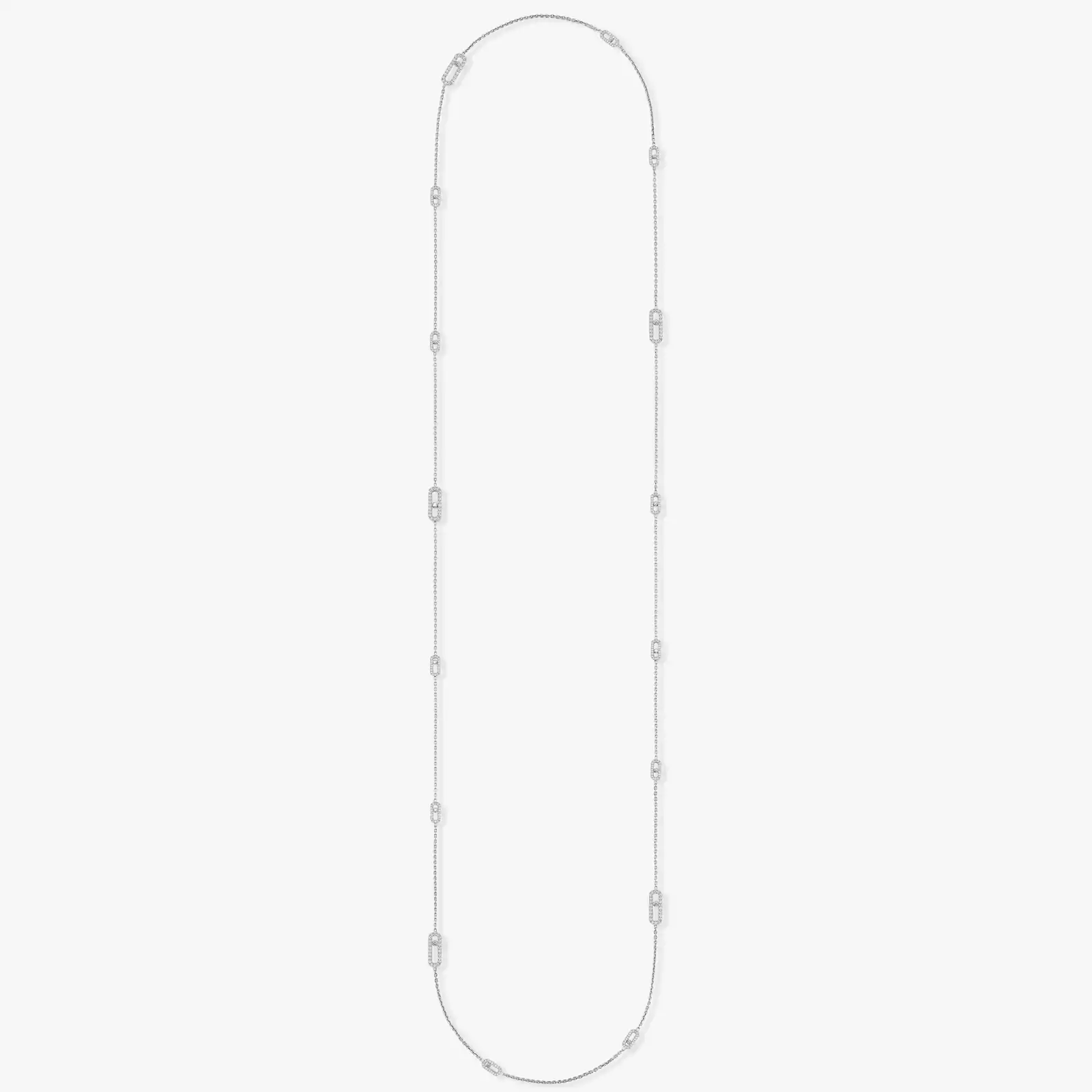 Move Uno Long Necklace White Gold For Her Diamond Necklace 11324-WG
