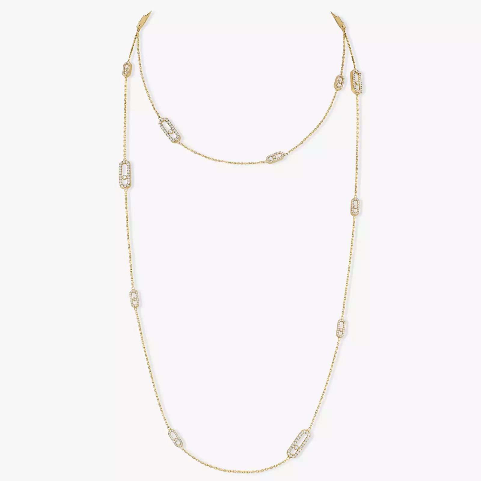 Collier Femme Or Jaune Diamond Sautoir Long Move Uno 11324-YG
