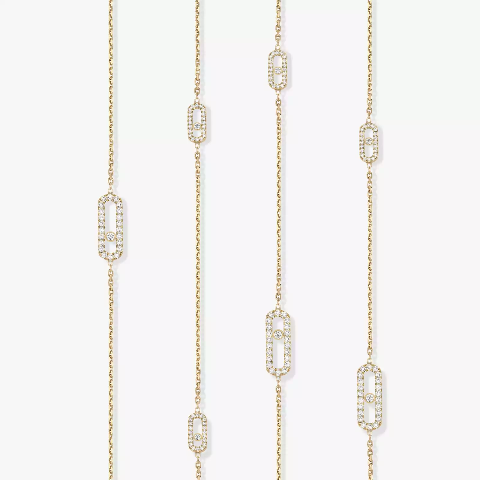 Collier Femme Or Jaune Diamond Sautoir Long Move Uno 11324-YG