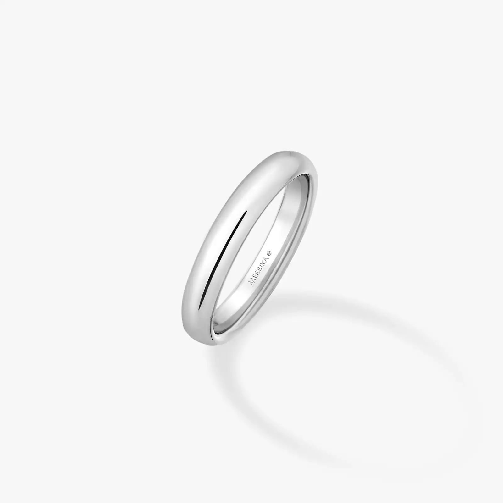 Bague Femme Or Blanc Alliance Jonc 08035-WG