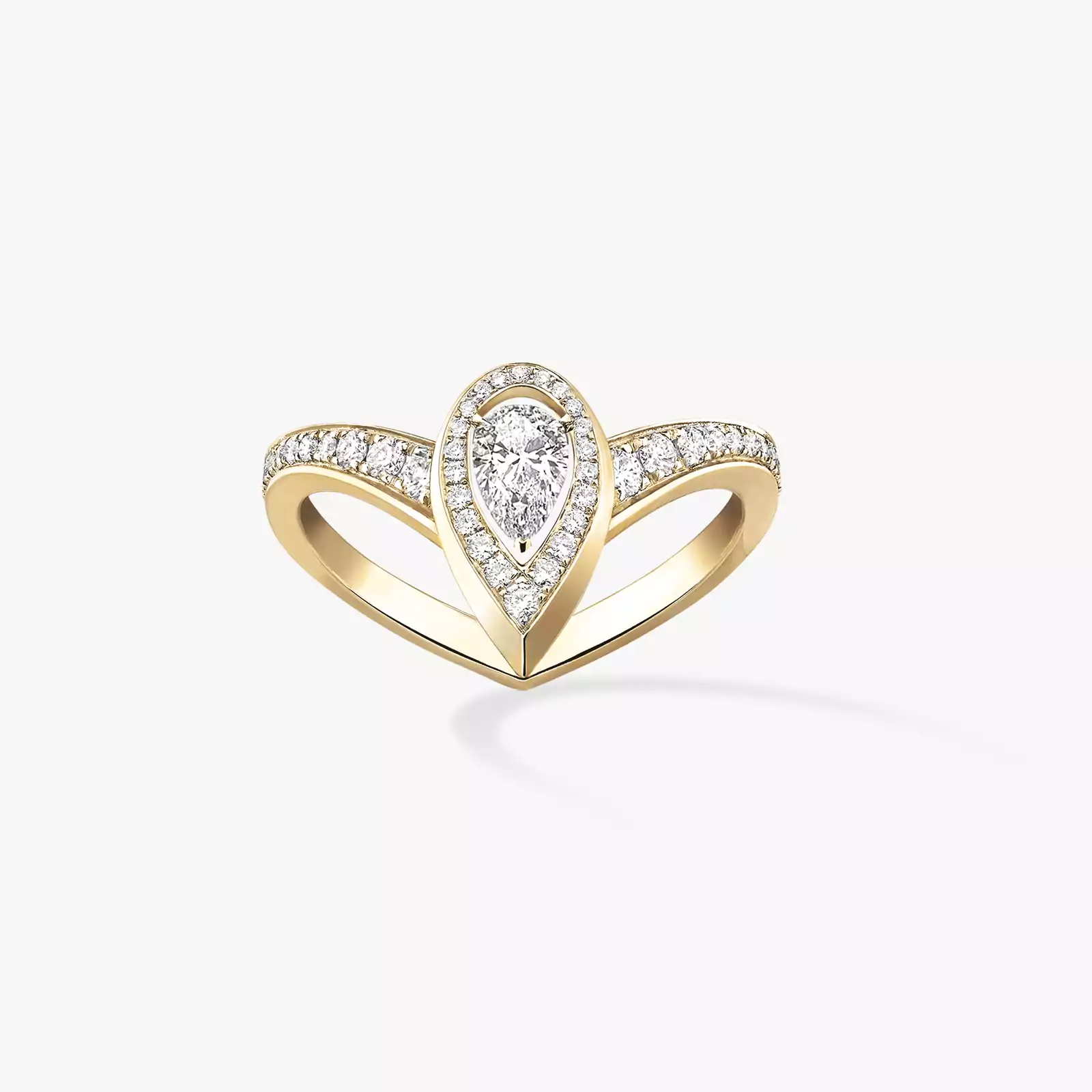 Anello Donna Oro giallo Diamante Fiery 0,10 carati 12086-YG