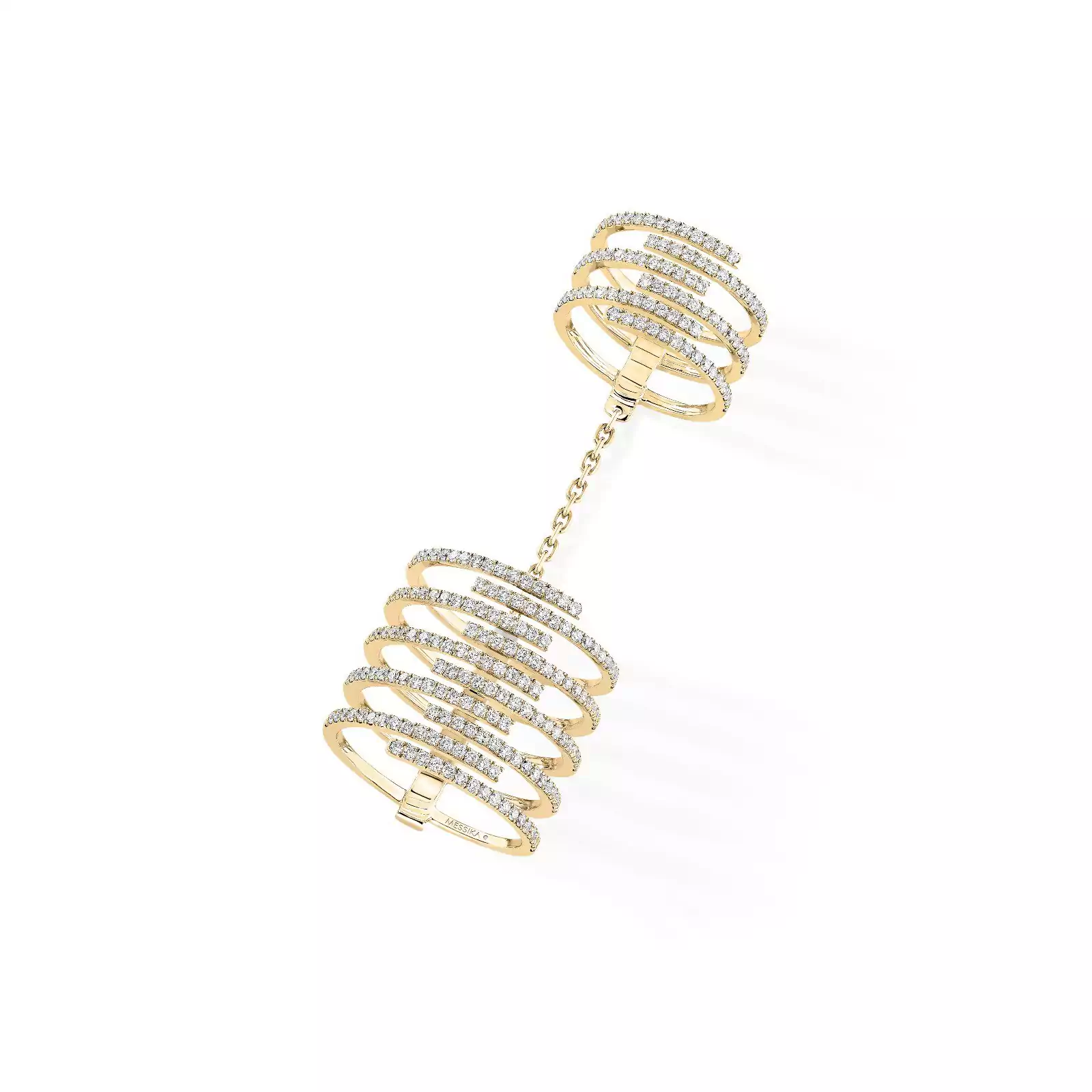 Bague Or Jaune Gatsby double