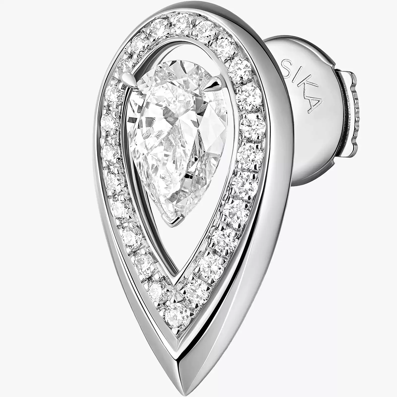 Fiery Diamond Earrings in White Gold Messika 13240 WG