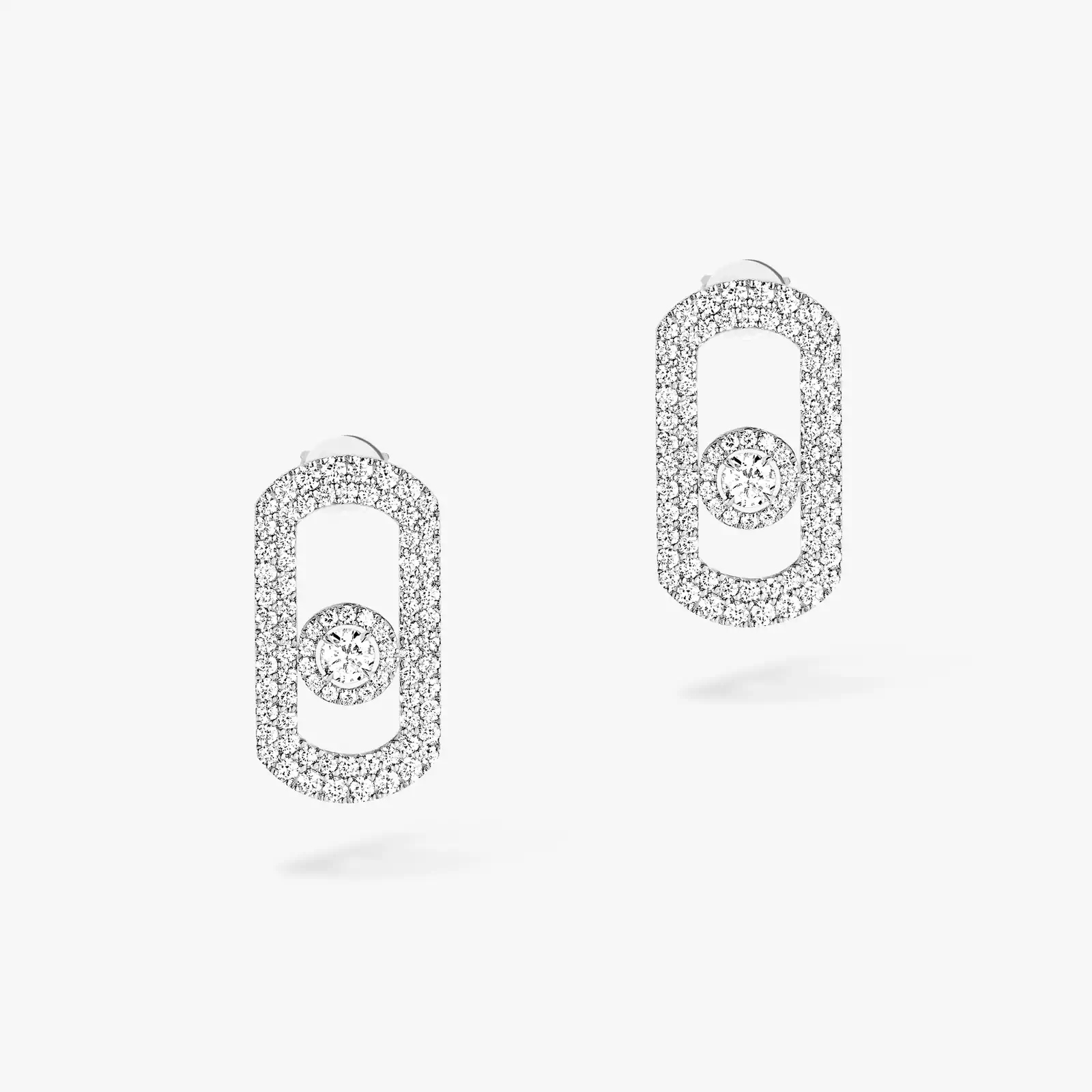 Pendiente Mujer Oro blanco Diamante So Move con Pavé 12931-WG