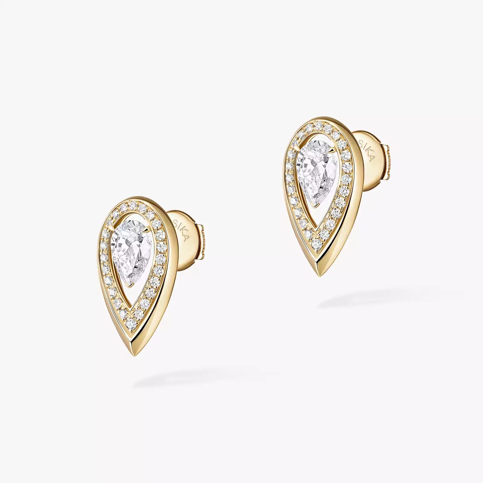 Fiery 0.25ct Yellow Gold For Her Diamond Earrings 13240-YG