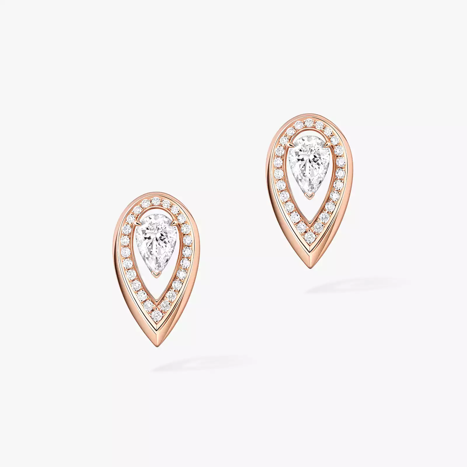 Fiery 0.25ct Pink Gold For Her Diamond Earrings 13240-PG