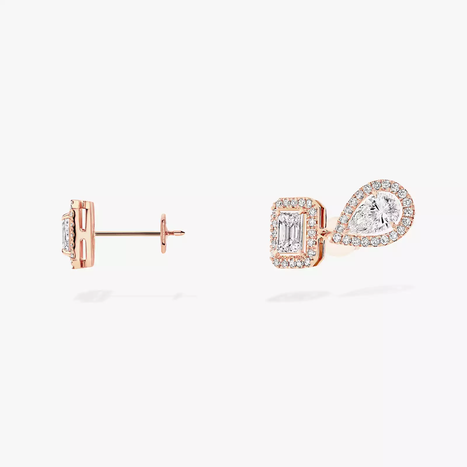 Boucles d'oreilles Femme Or Rose Diamond My Twin 1+2 0,20ct x3 12886-PG