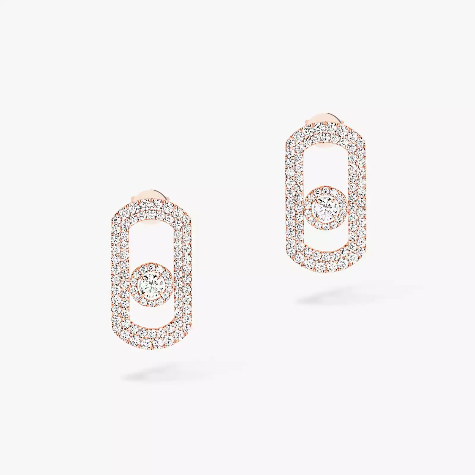 So Move Mit Diamanten ausgefasst Für sie Diamant Ohrringe Roségold 12931-PG