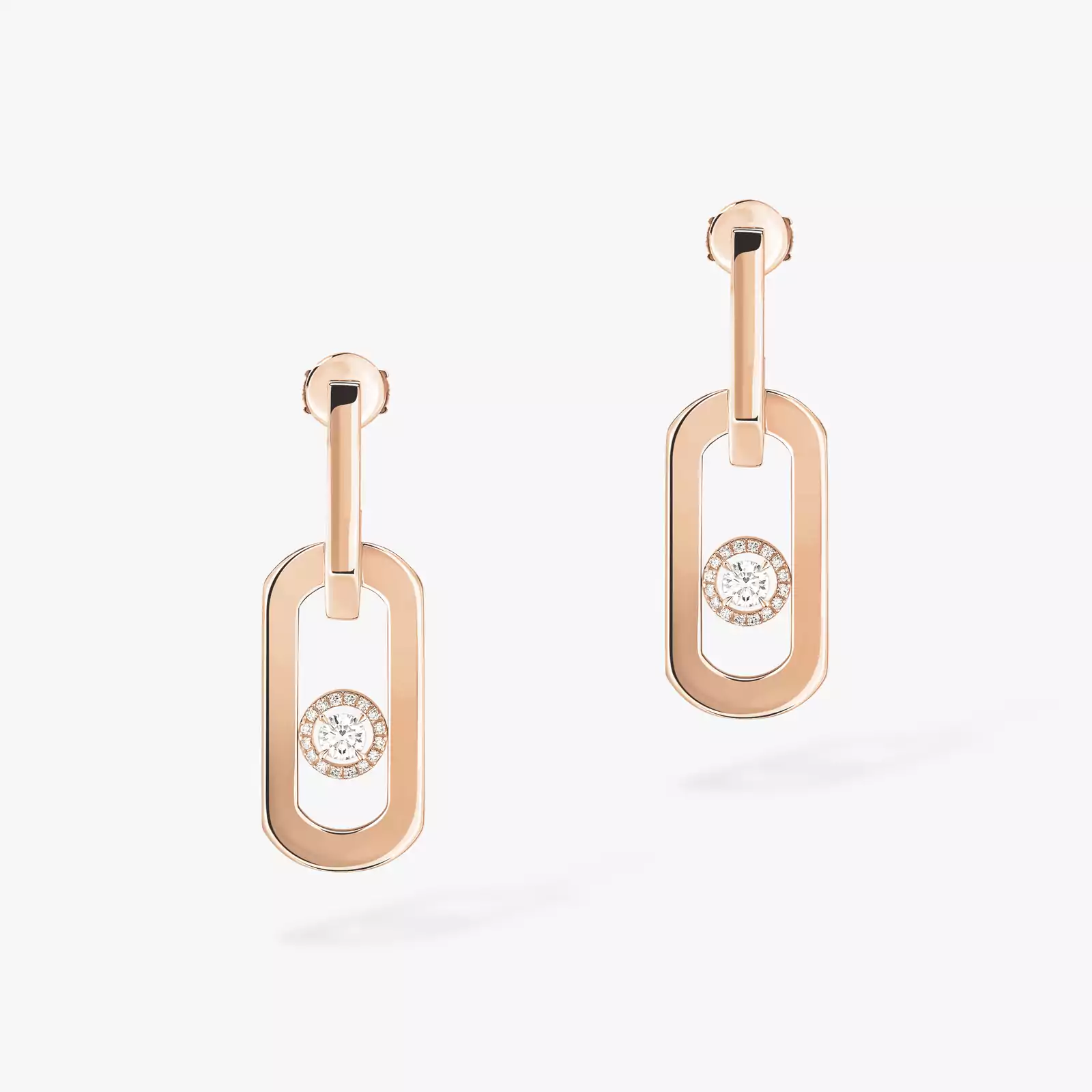 So Move XL Pendant Earrings Pink Gold For Her Diamond Earrings 13132-PG