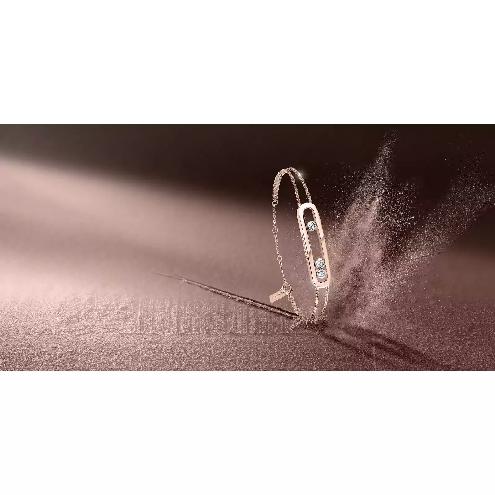 Bracelet Femme Or Rose Diamant Move Classique 03996-PG