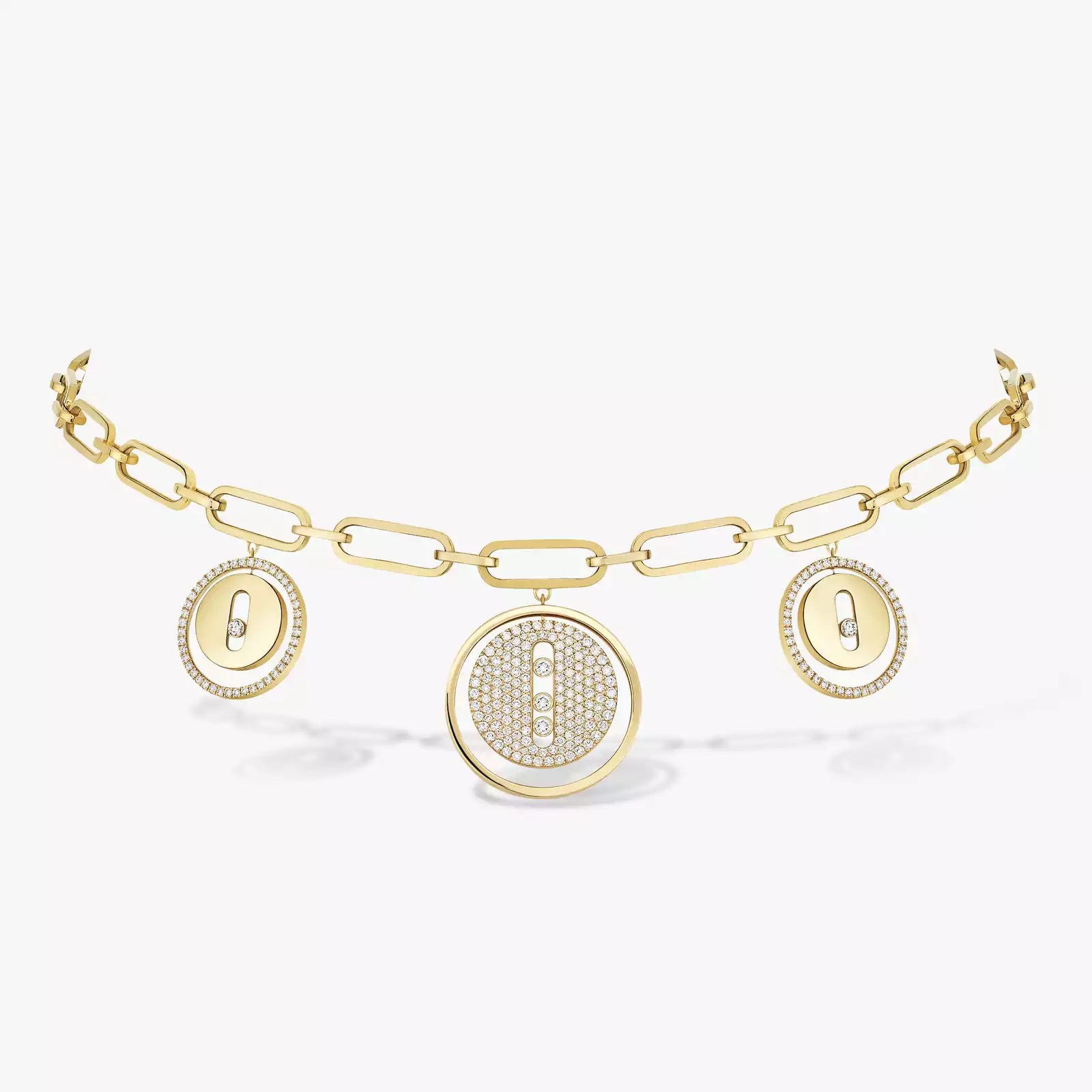 Collier Femme Or Jaune Diamond Choker Lucky Move Charms 11972-YG