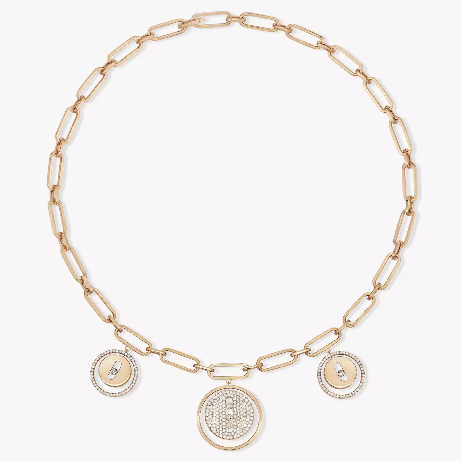 Lucky Move Charms Choker Für sie Diamant Kette Roségold 11972-PG