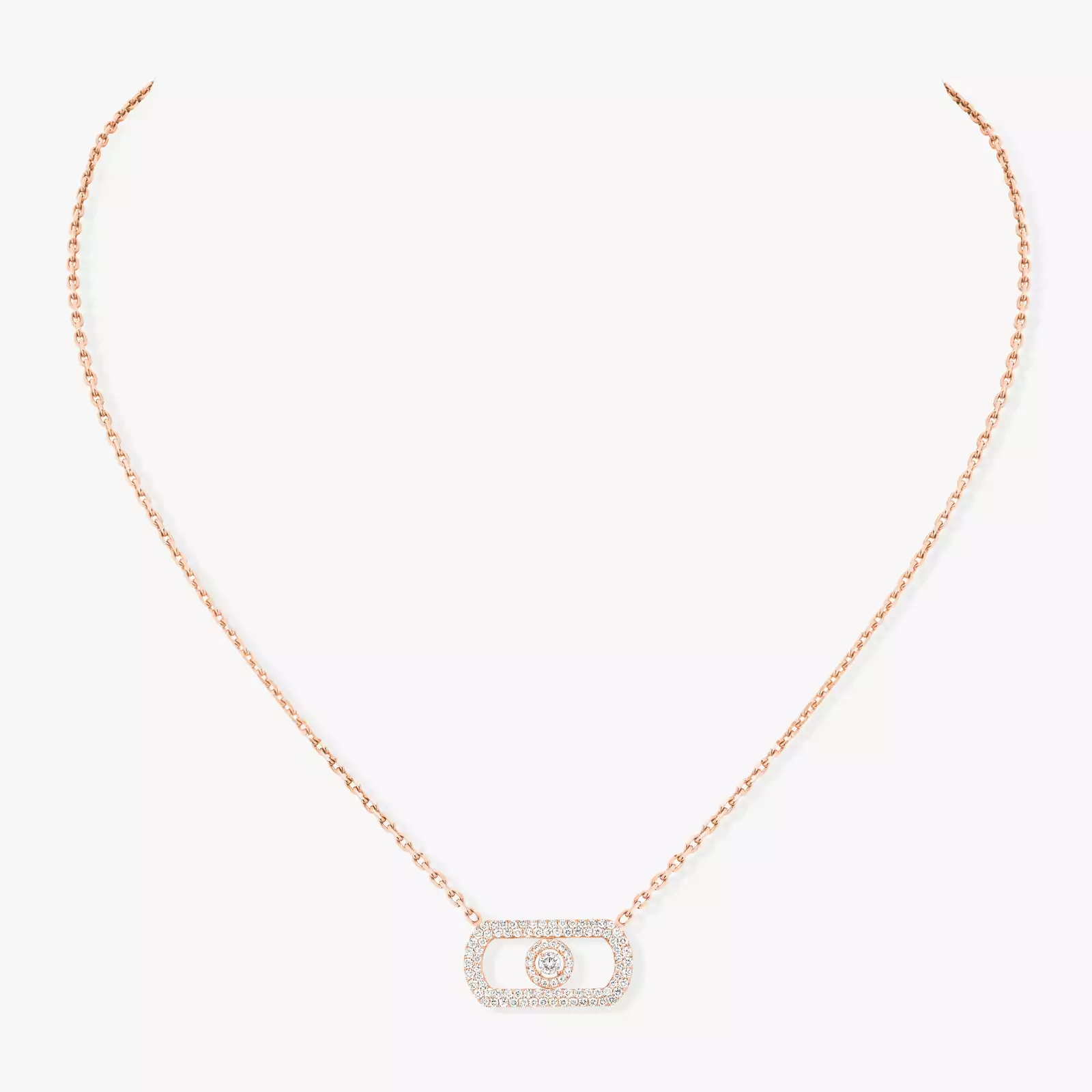 So Move Pavé Pink Gold For Her Diamond Necklace 12945-PG