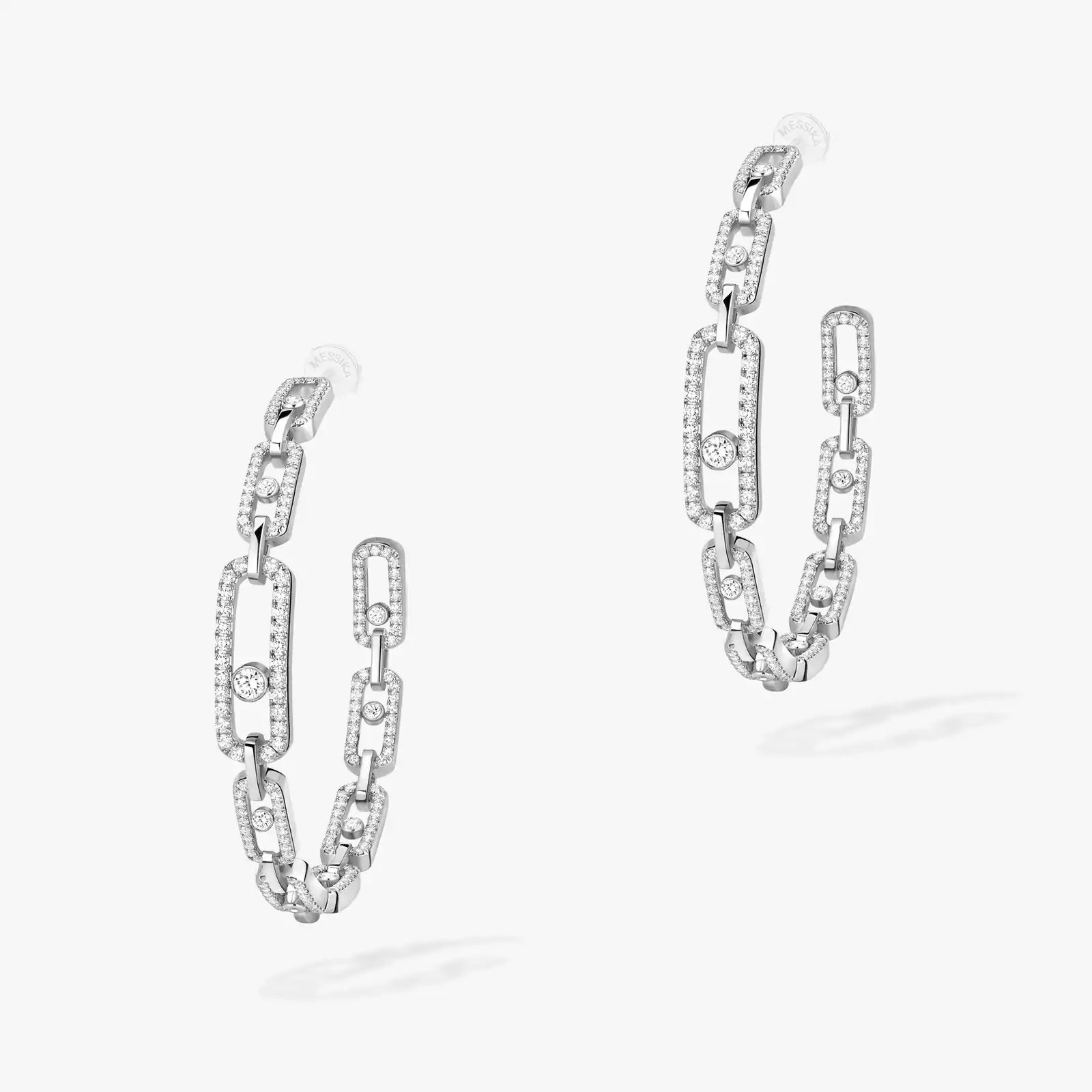 Move Link Creolen MM Für sie Diamant Ohrringe Weißgold 12362-WG