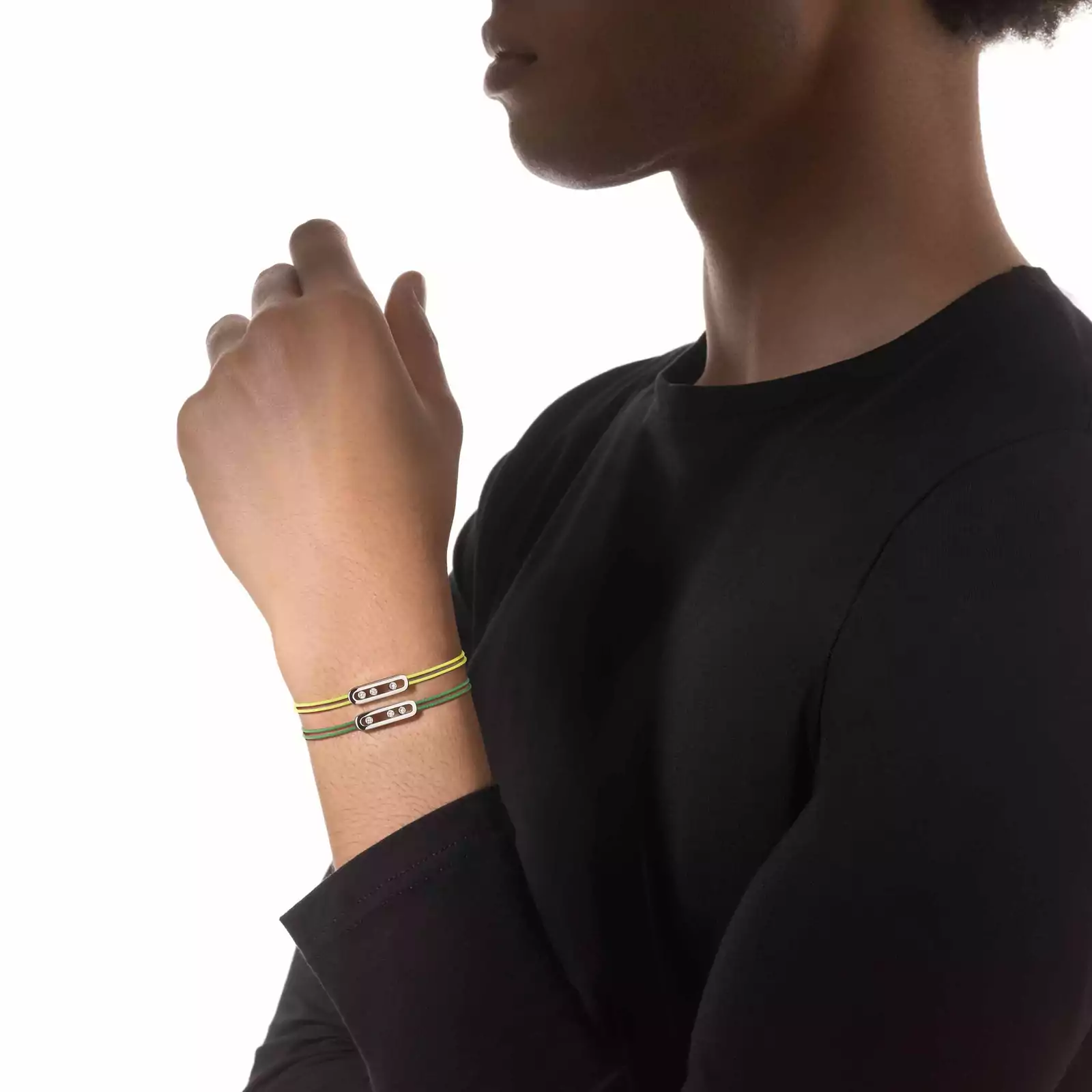 Bracelet For Her White Gold Diamond Messika CARE(S) Yellow Cord Bracelet 14659-WG
