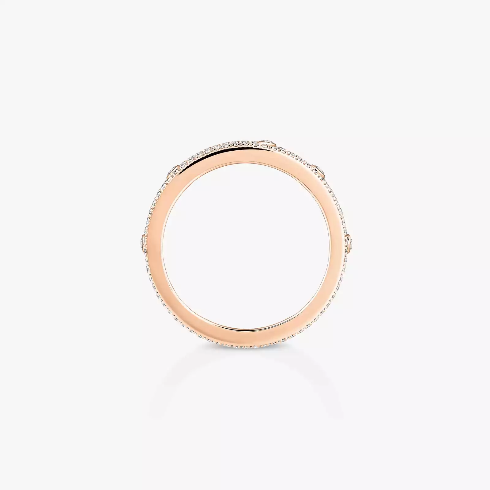 Bague Femme Or Rose Diamant Alliance Move Romane 07080-PG