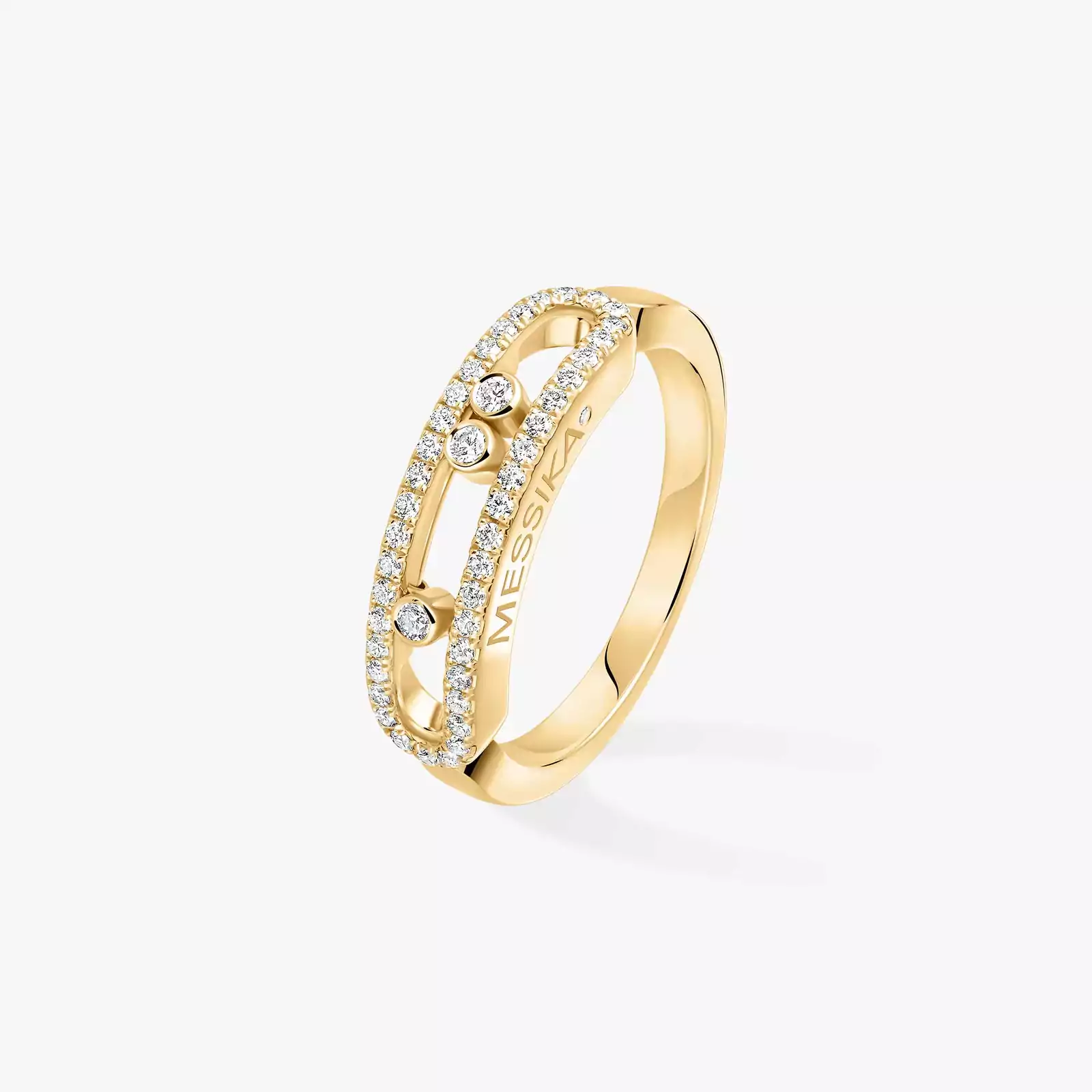 Bague Femme Or Jaune Diamant Baby Move Pavée 04683-YG