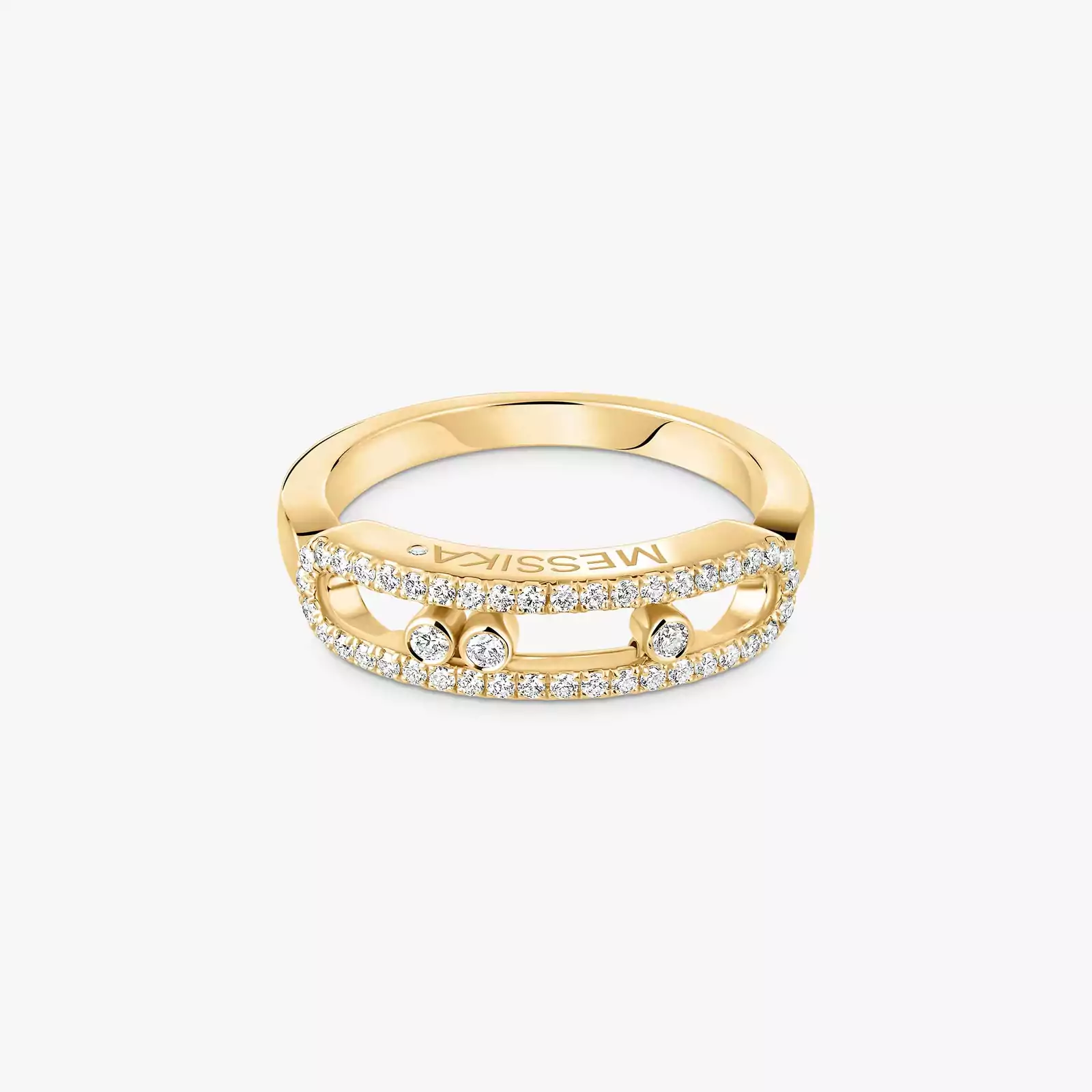 Bague Femme Or Jaune Diamant Baby Move Pavée 04683-YG