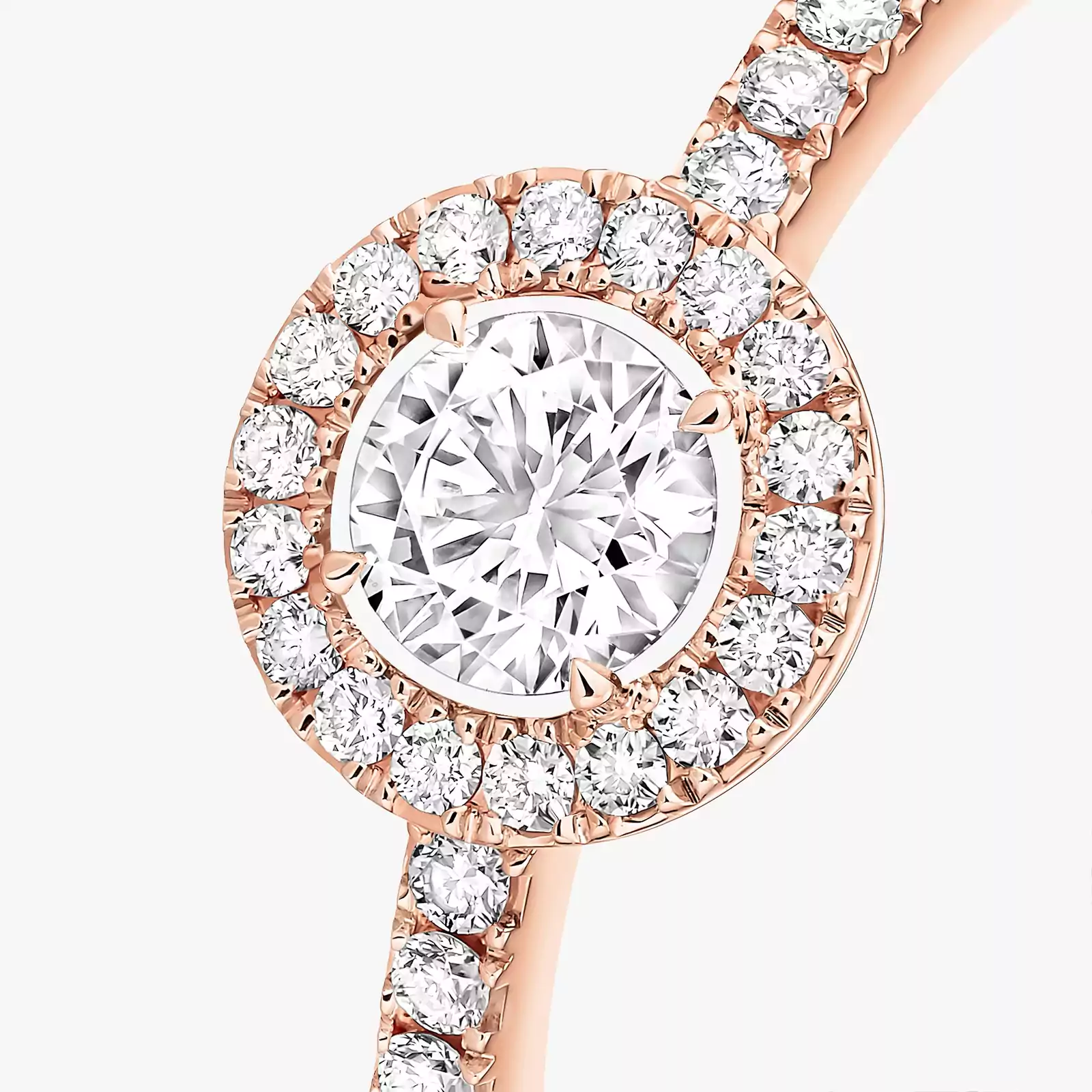 Bague Femme Or Rose Diamant Joy Diamant Rond 0,25ct 04163-PG