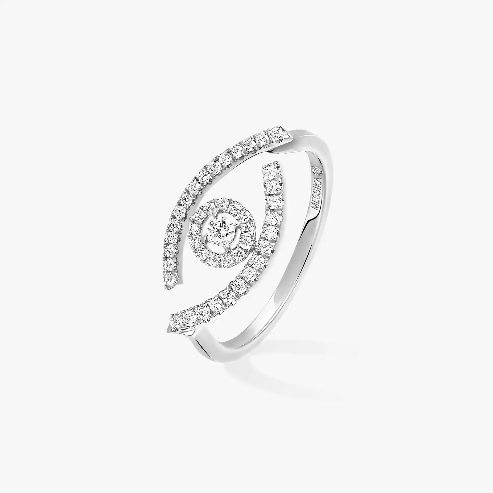 Ring Femme White Gold Diamond Lucky Eye Pavé 10037-WG