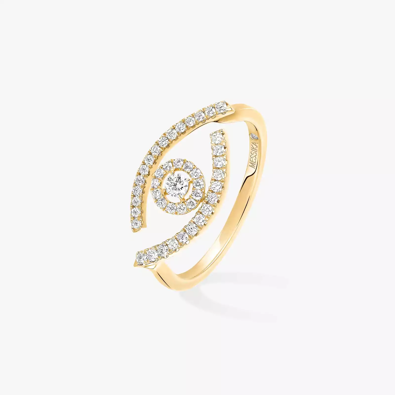 Ring Femme Yellow Gold Diamond Lucky Eye Pavé 10037-YG