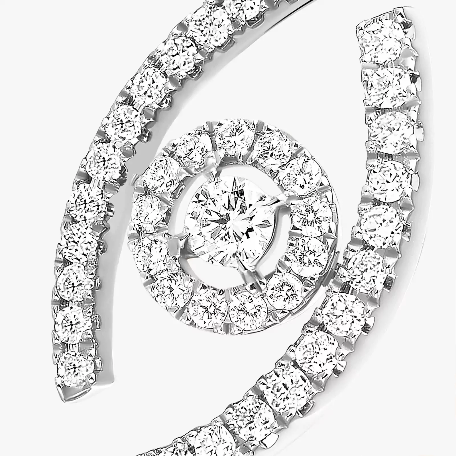 Ring Femme White Gold Diamond Lucky Eye Pavé 10037-WG