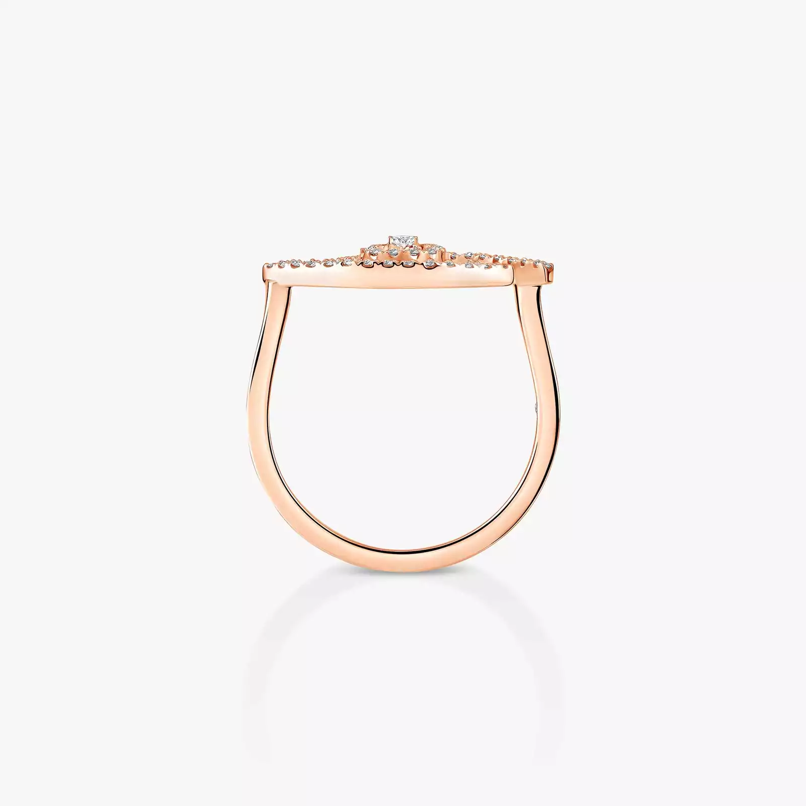 Ring Femme Pink Gold Diamond Lucky Eye Pavé 10037-PG