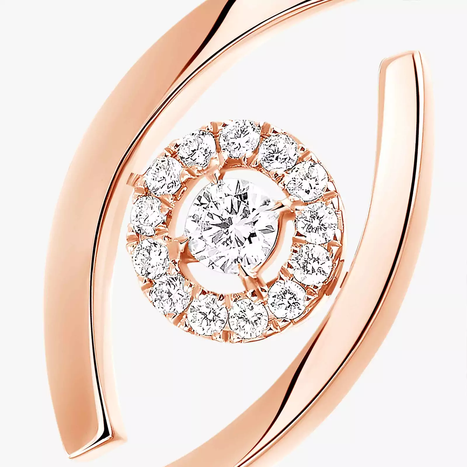 Ring Femme Pink Gold Diamond Lucky Eye 10036-PG