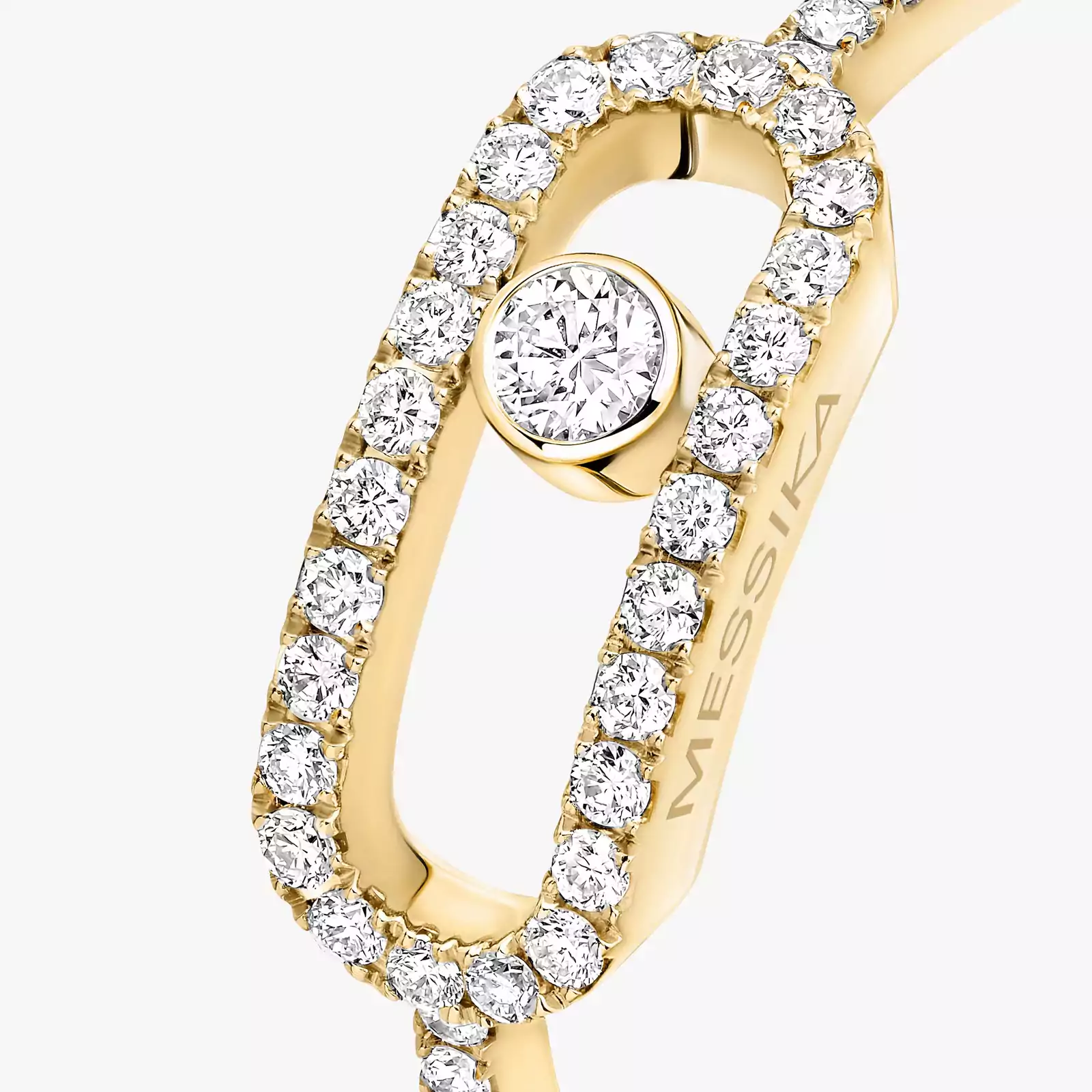 Bague Femme Or Jaune Diamant Move Uno GM Pavée 12113-YG