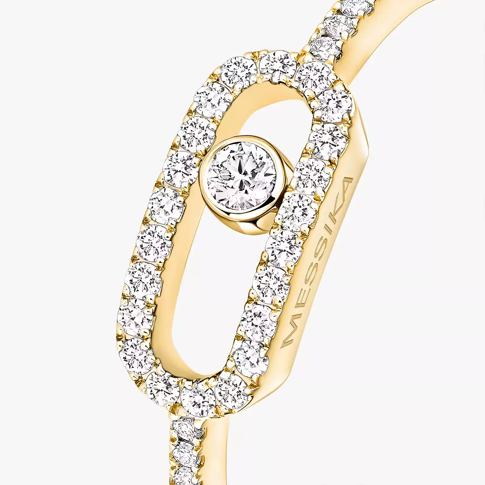 Ring Femme Yellow Gold Diamond Move Uno Pavé 05630-YG