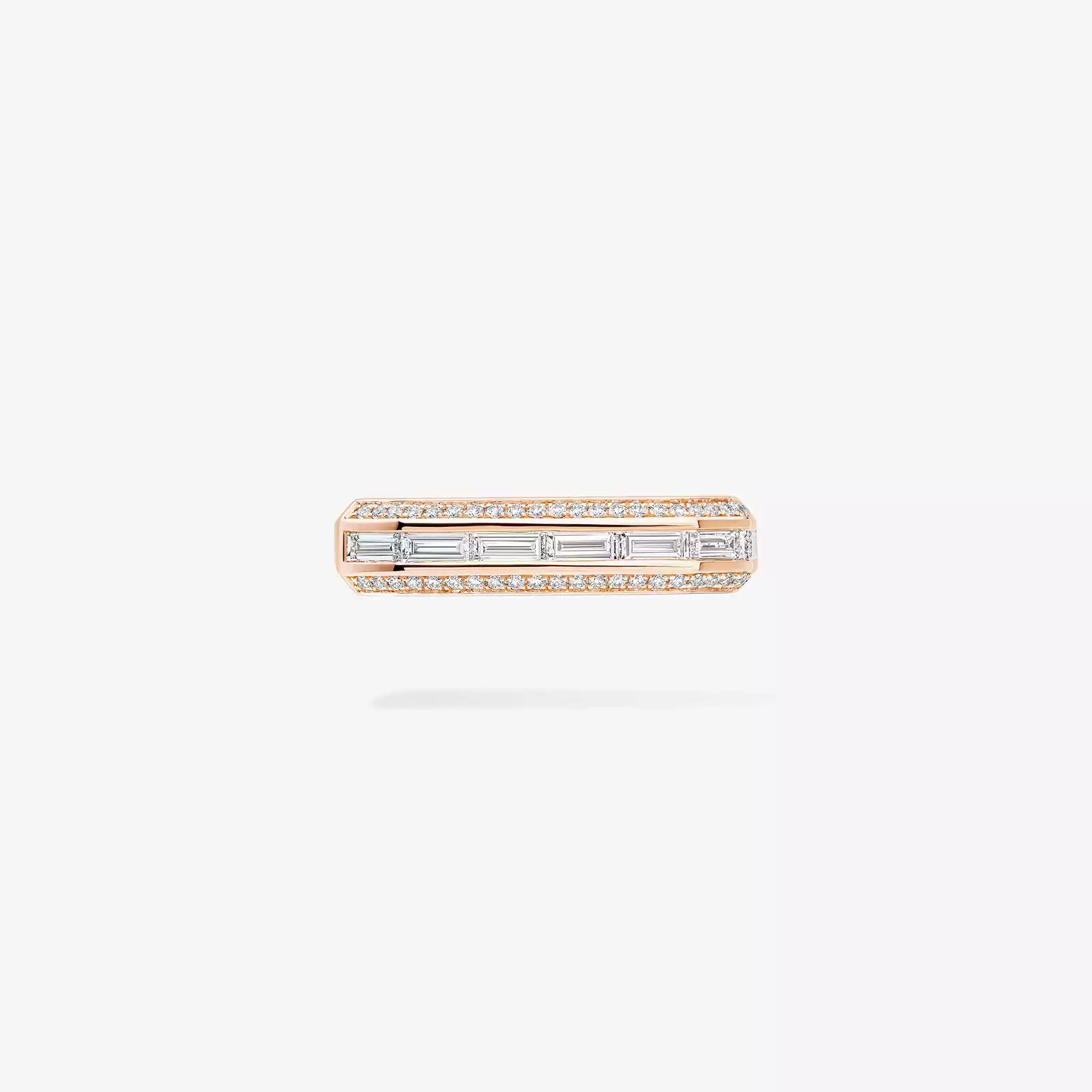 Boucles d'oreilles Femme Or Rose Diamant Clips Groove 13672-PG
