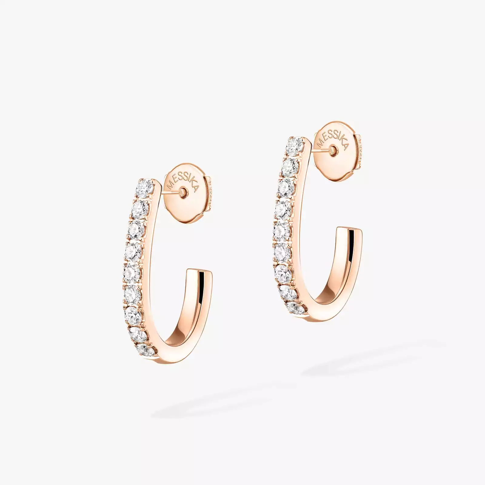 Earrings Femme Pink Gold Diamond Gatsby XS Hoop 05741-PG