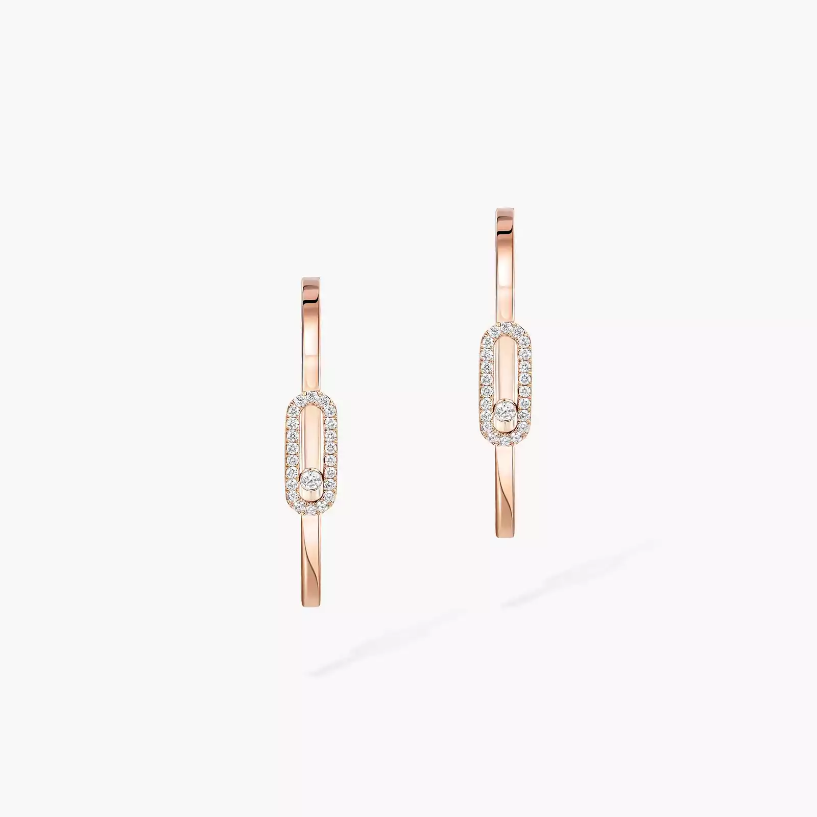 Boucles d'oreilles Femme Or Rose Diamant Créoles Move Uno PM 12485-PG