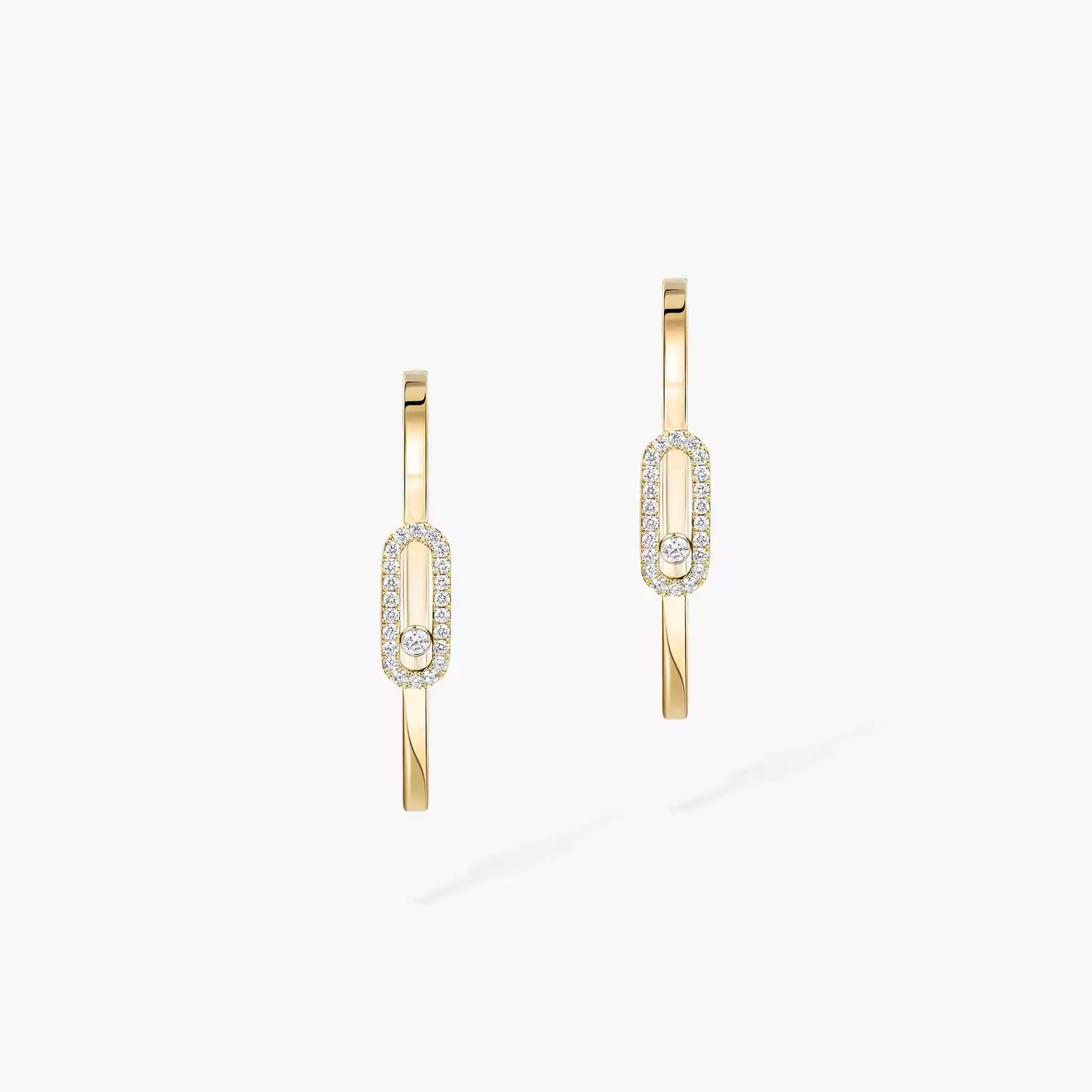Boucles d'oreilles Femme Or Jaune Diamant Créoles Move Uno PM 12485-YG